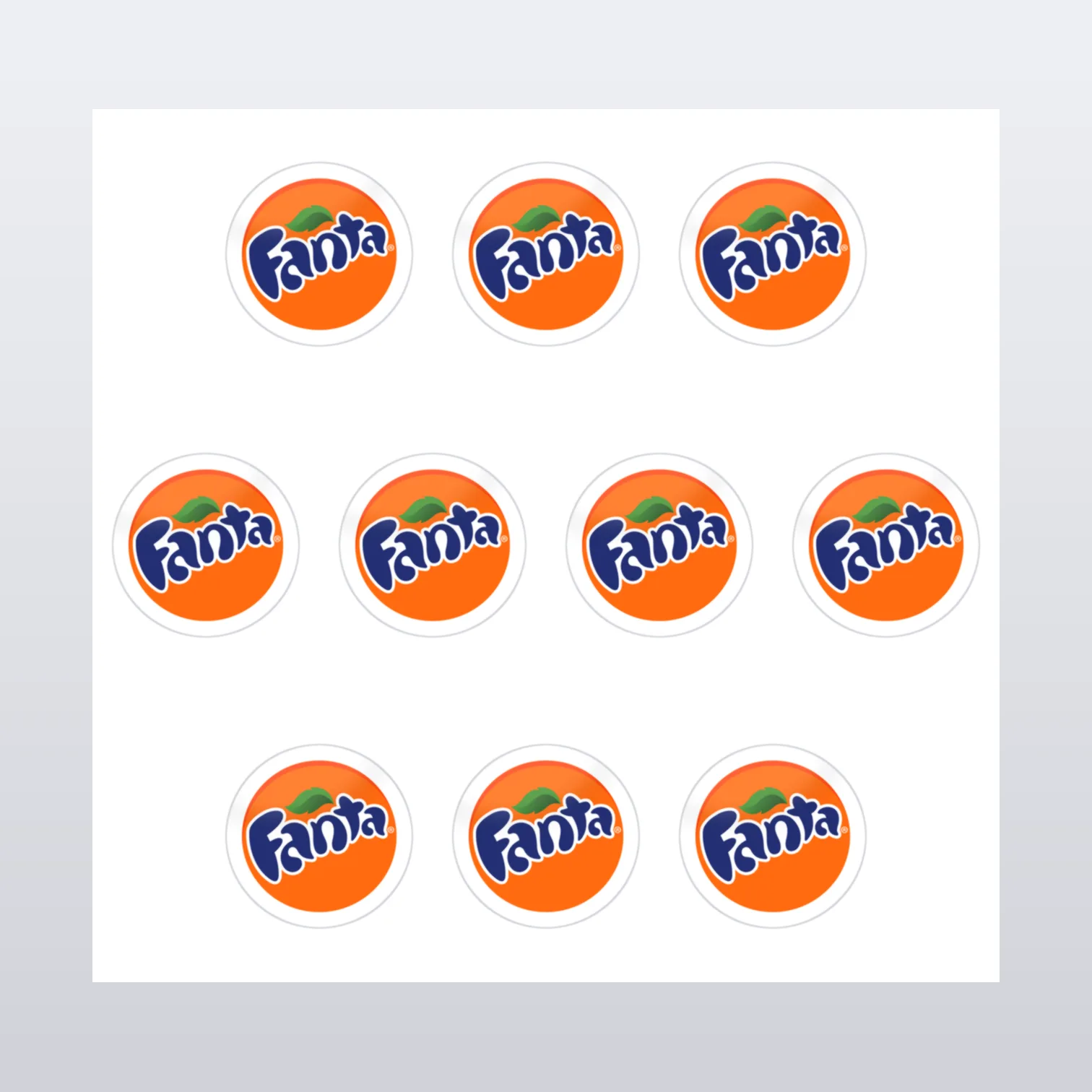 Fanta Aufkleber Set – Aufkleber auf Bogen
