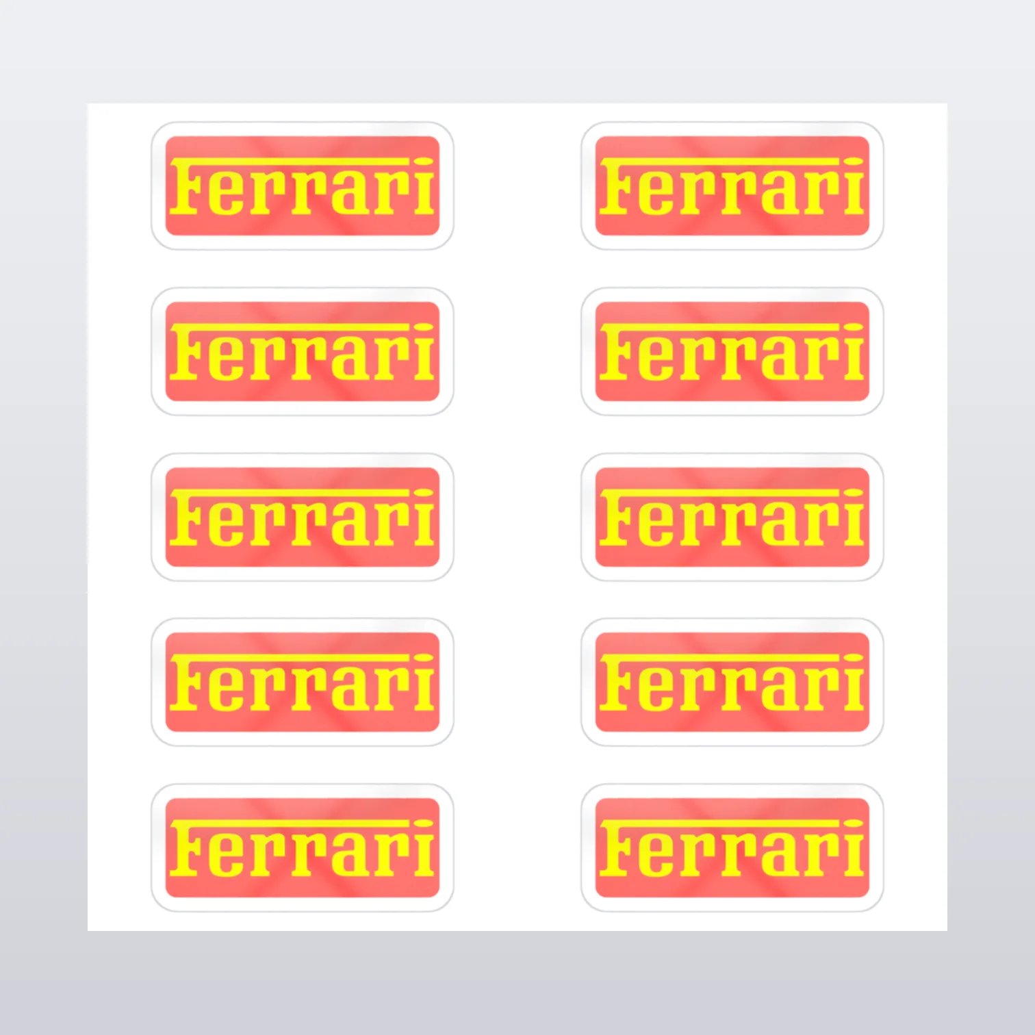 Ferrari Aufkleber Set I – Aufkleber auf Bogen