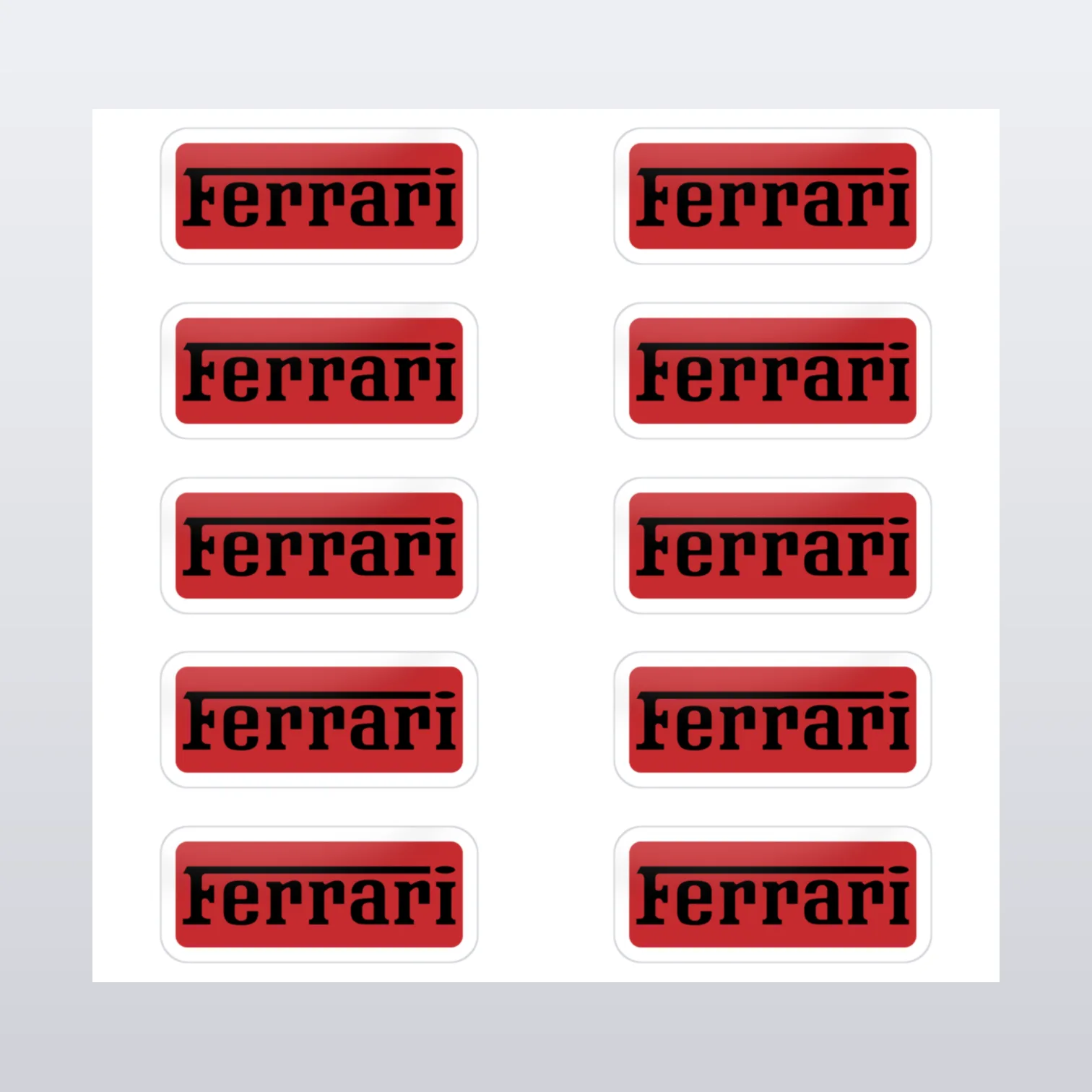 Ferrari Aufkleber Set II – Aufkleber auf Bogen