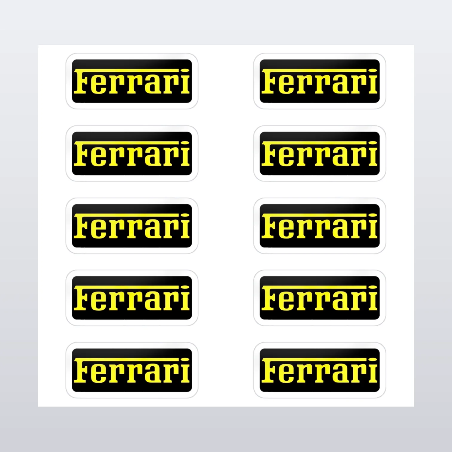 Ferrari Aufkleber Set – Aufkleber auf Bogen