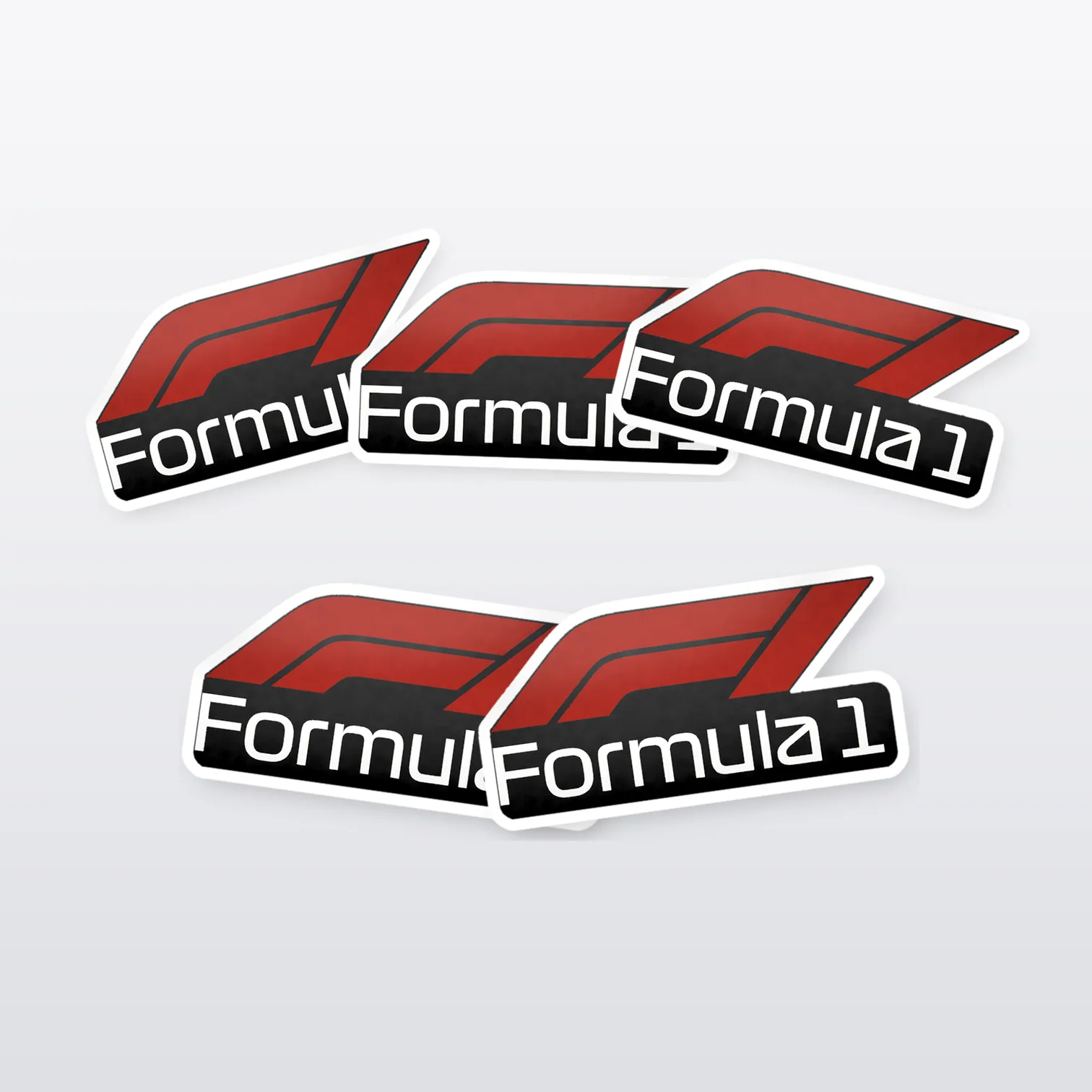 Formel 1 Logo Aufkleber Set – 5 Sticker