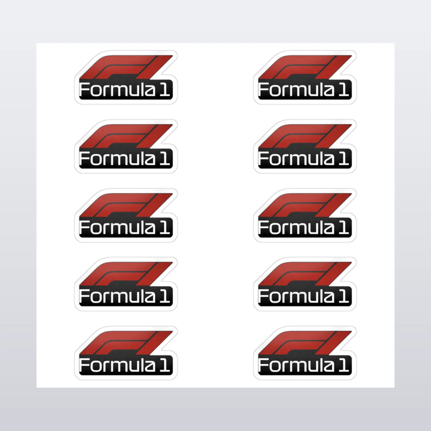 Formel 1 Logo Aufkleber Set – Aufkleber auf Bogen