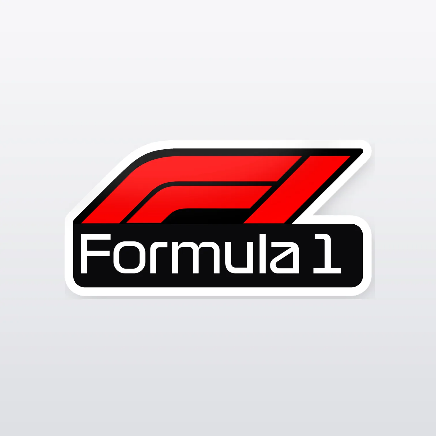 Formel 1 Logo Aufkleber Set – einzelner Aufkleber in Großaufnahme