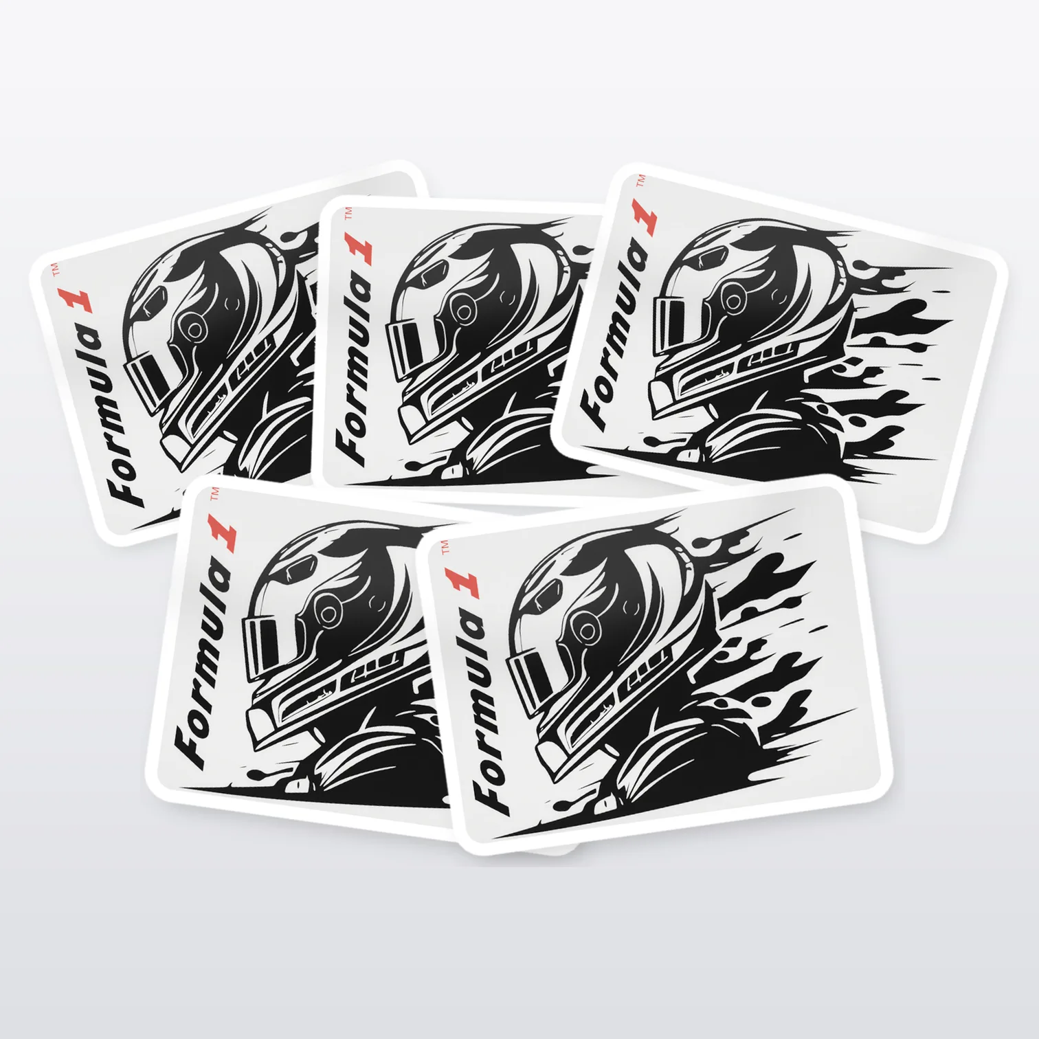 Formel 1 Racer Profil Aufkleber Set – 5 Sticker