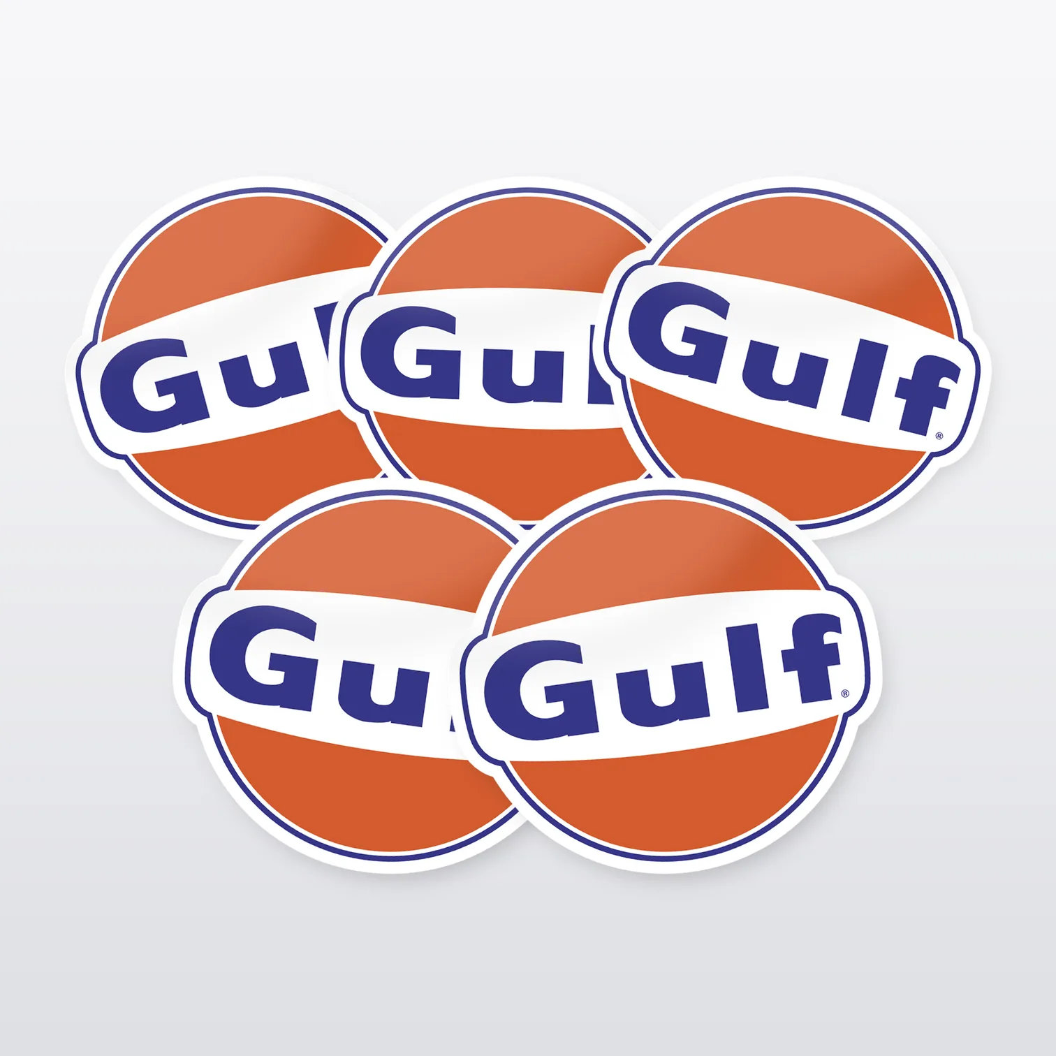 Gulf Oil Aufkleber Set – 5 Sticker