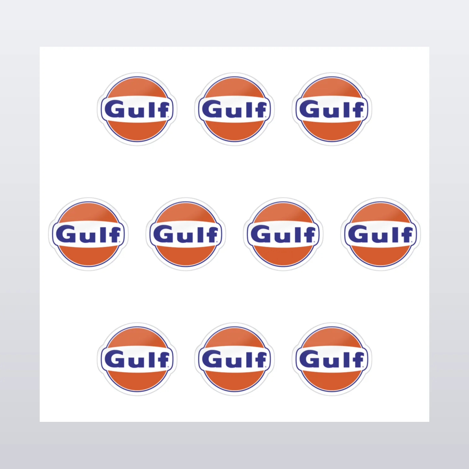 Gulf Oil Aufkleber Set – Aufkleber auf Bogen