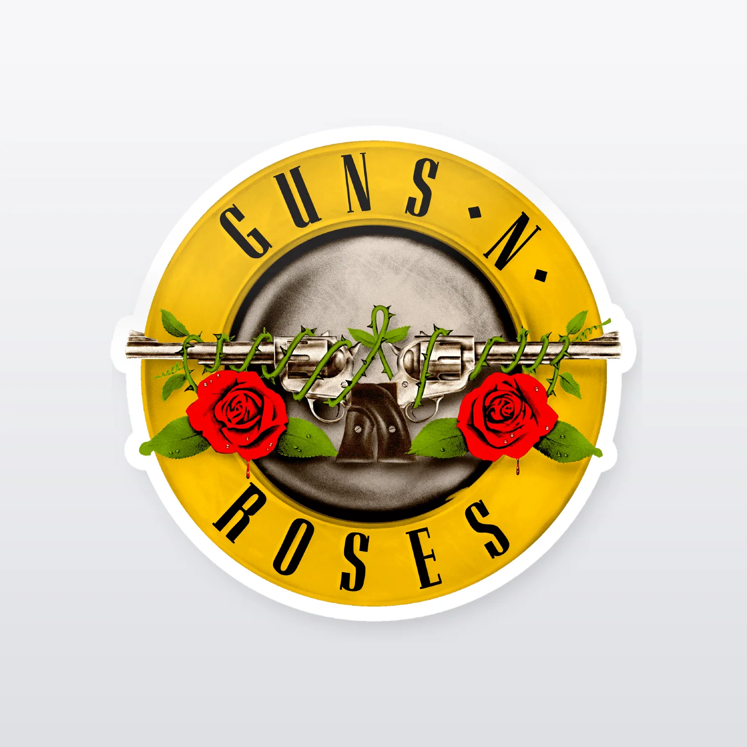 Guns N' Roses Aufkleber Set – einzelner Aufkleber in Großaufnahme