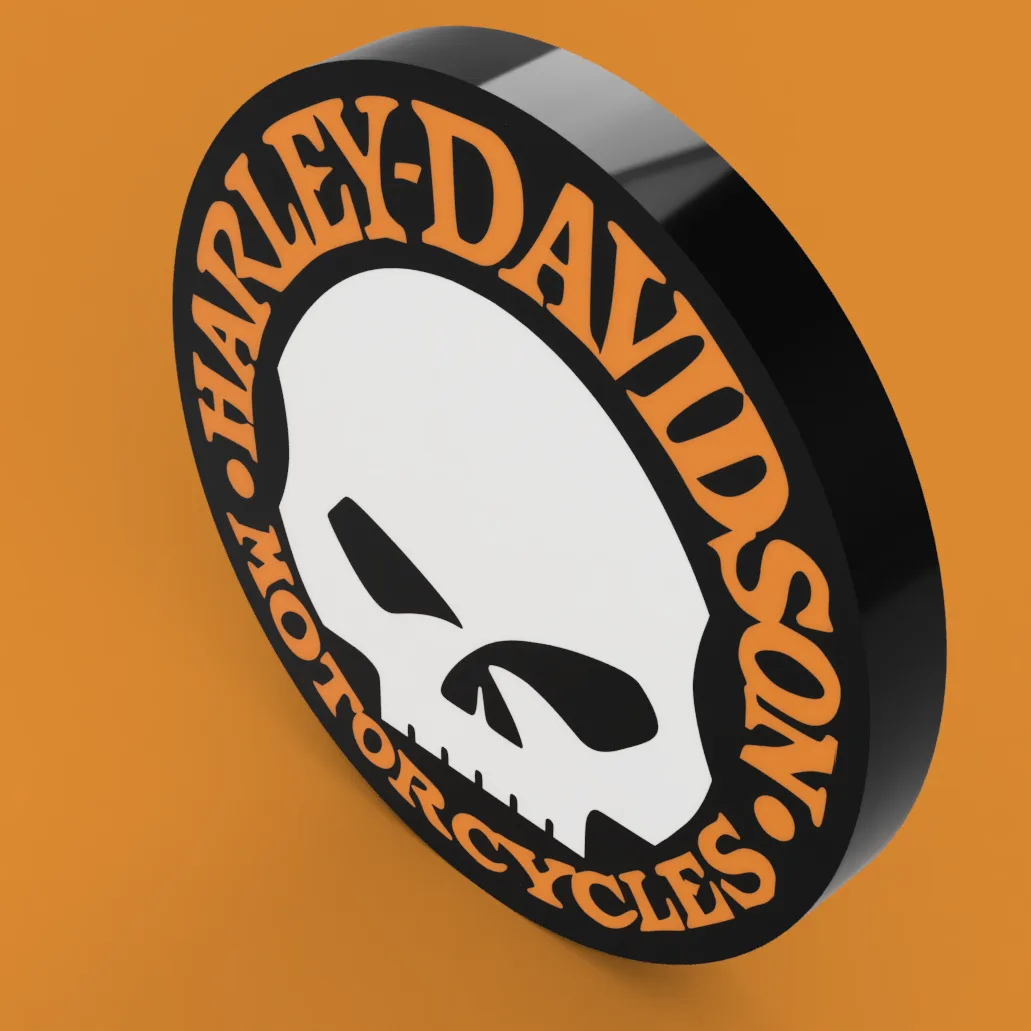 Harley-Davidson LED-Leuchte (Motiv 4) beleuchtet