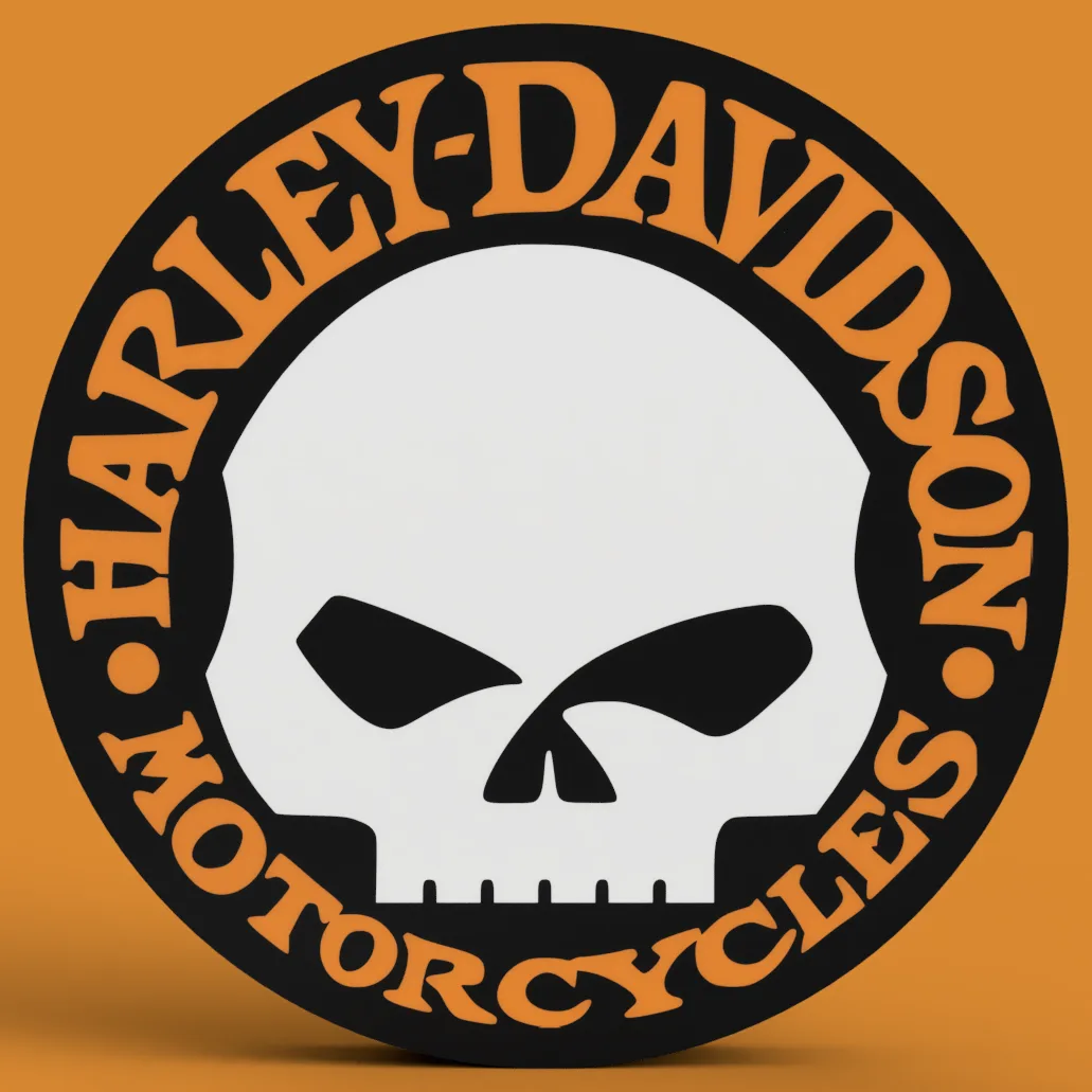 Harley-Davidson LED-Leuchte (Motiv 4) beleuchtet