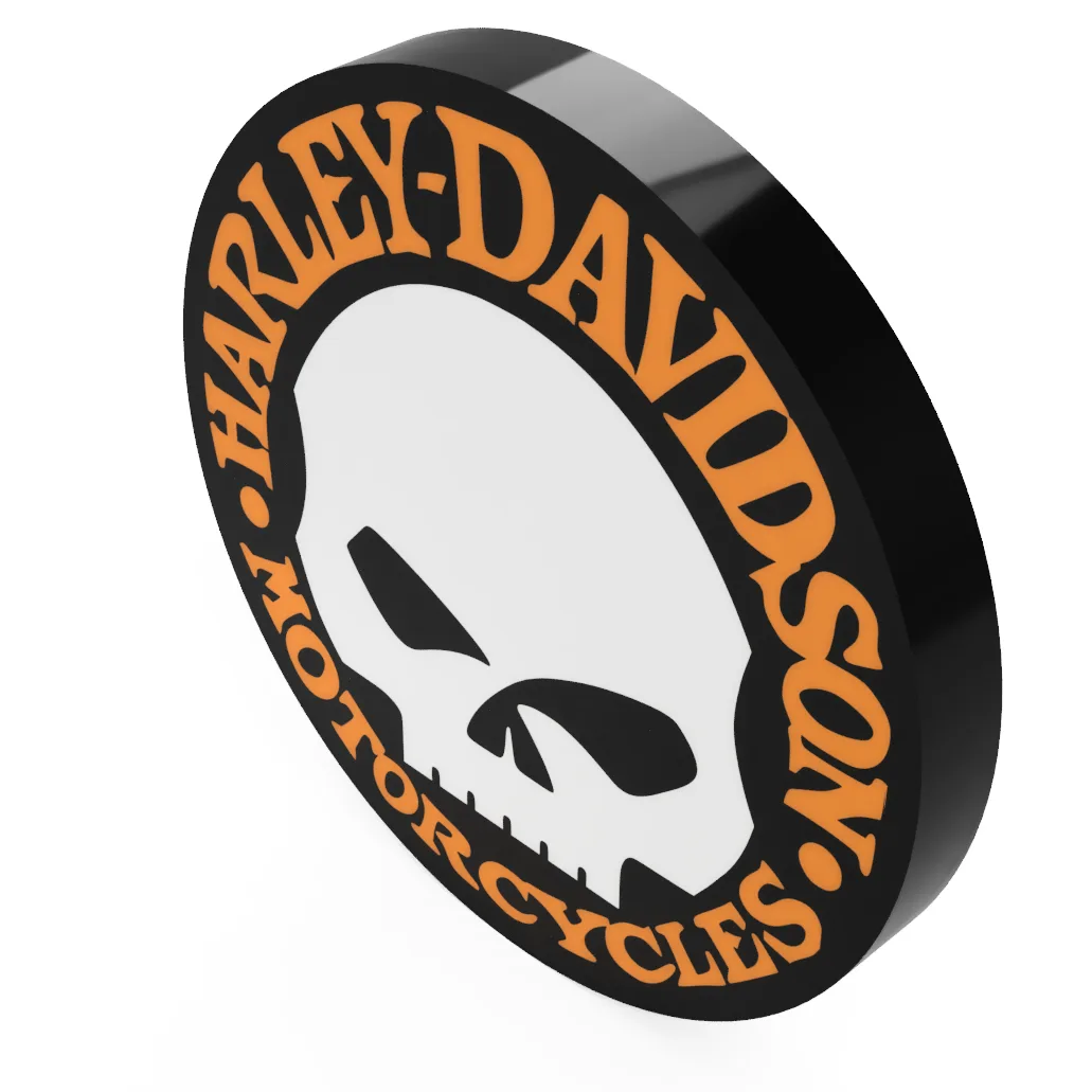 Harley-Davidson LED-Leuchte (Motiv 4) beleuchtet