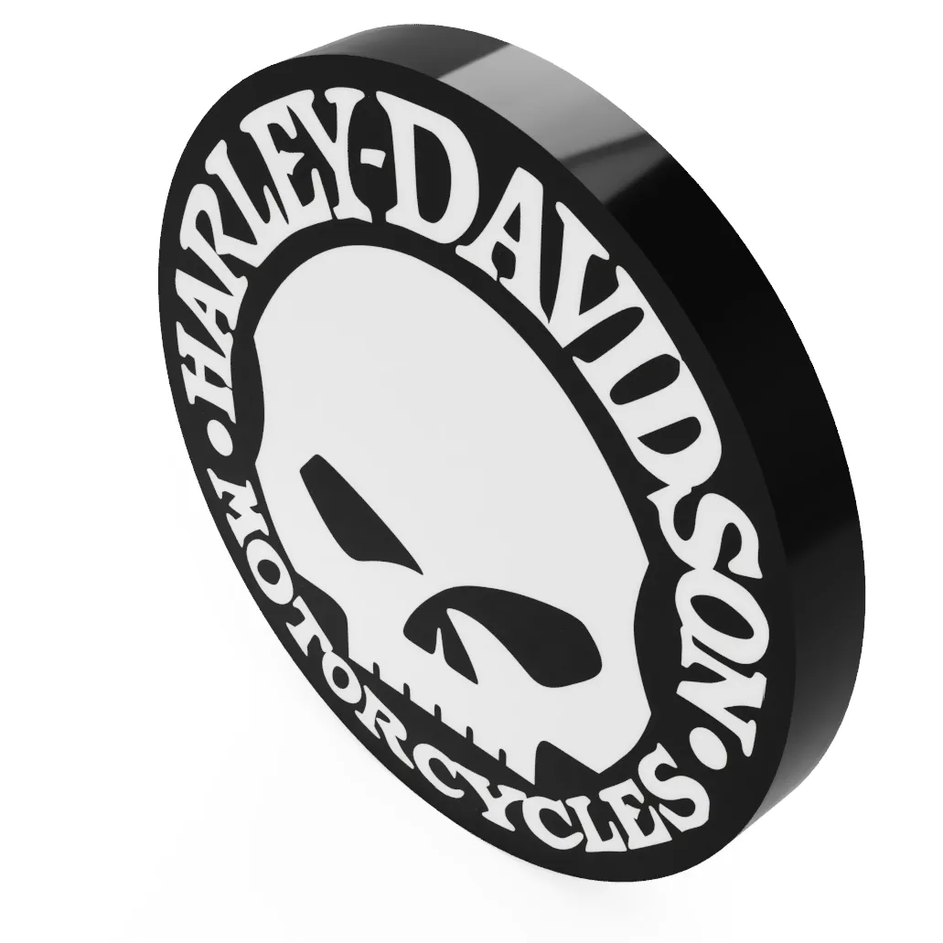 Harley-Davidson LED-Leuchte (Motiv 5) beleuchtet