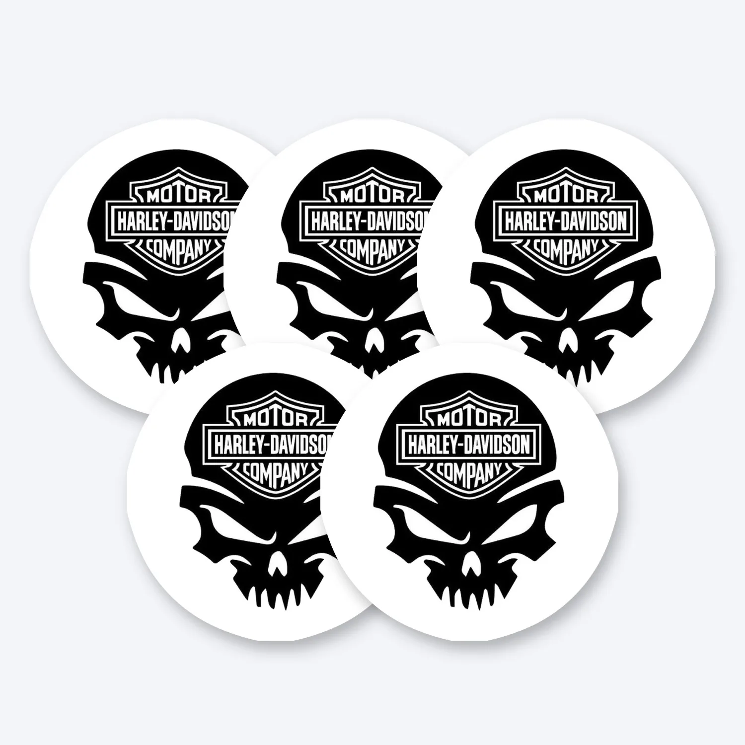 Harley Davidson Skull Aufkleber Set
