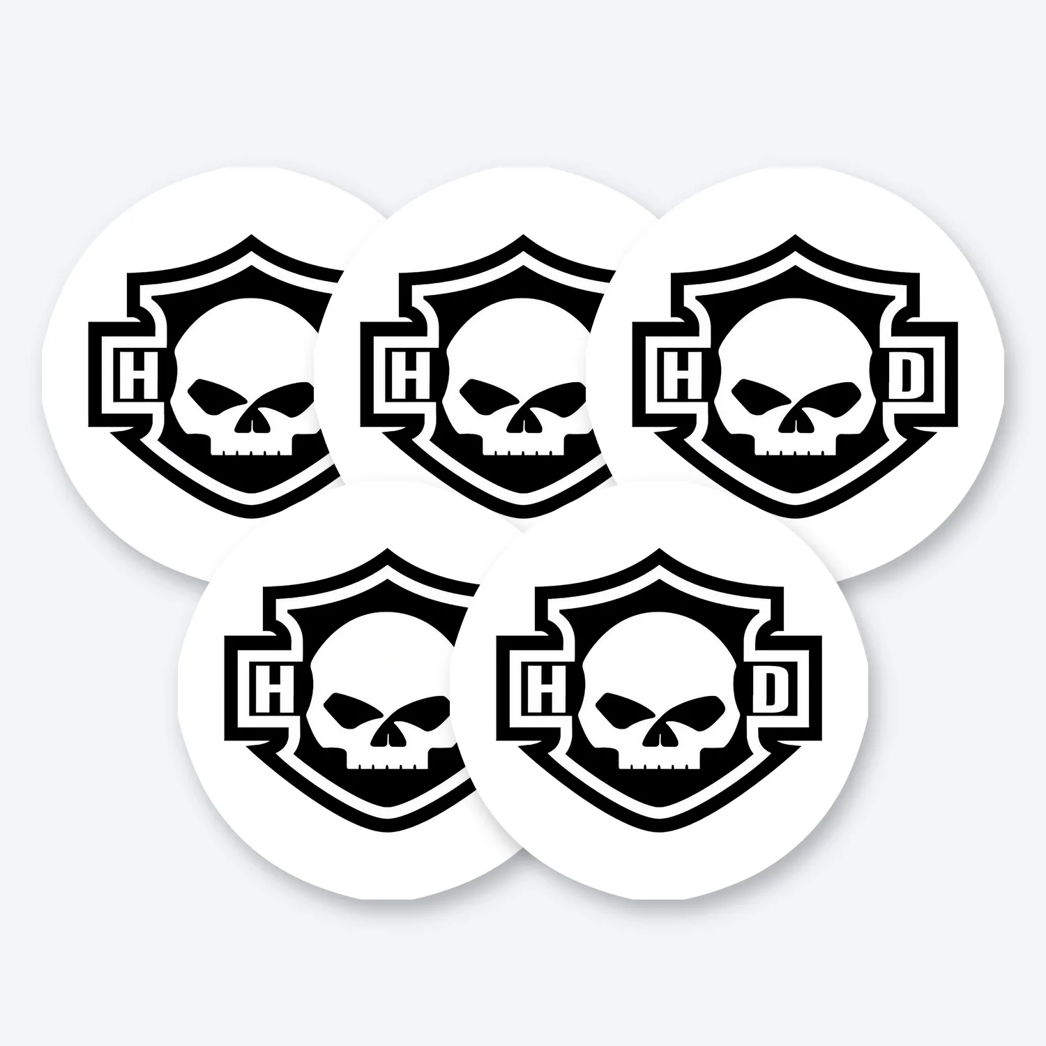 Harley Davidson Skull Aufkleber Set II
