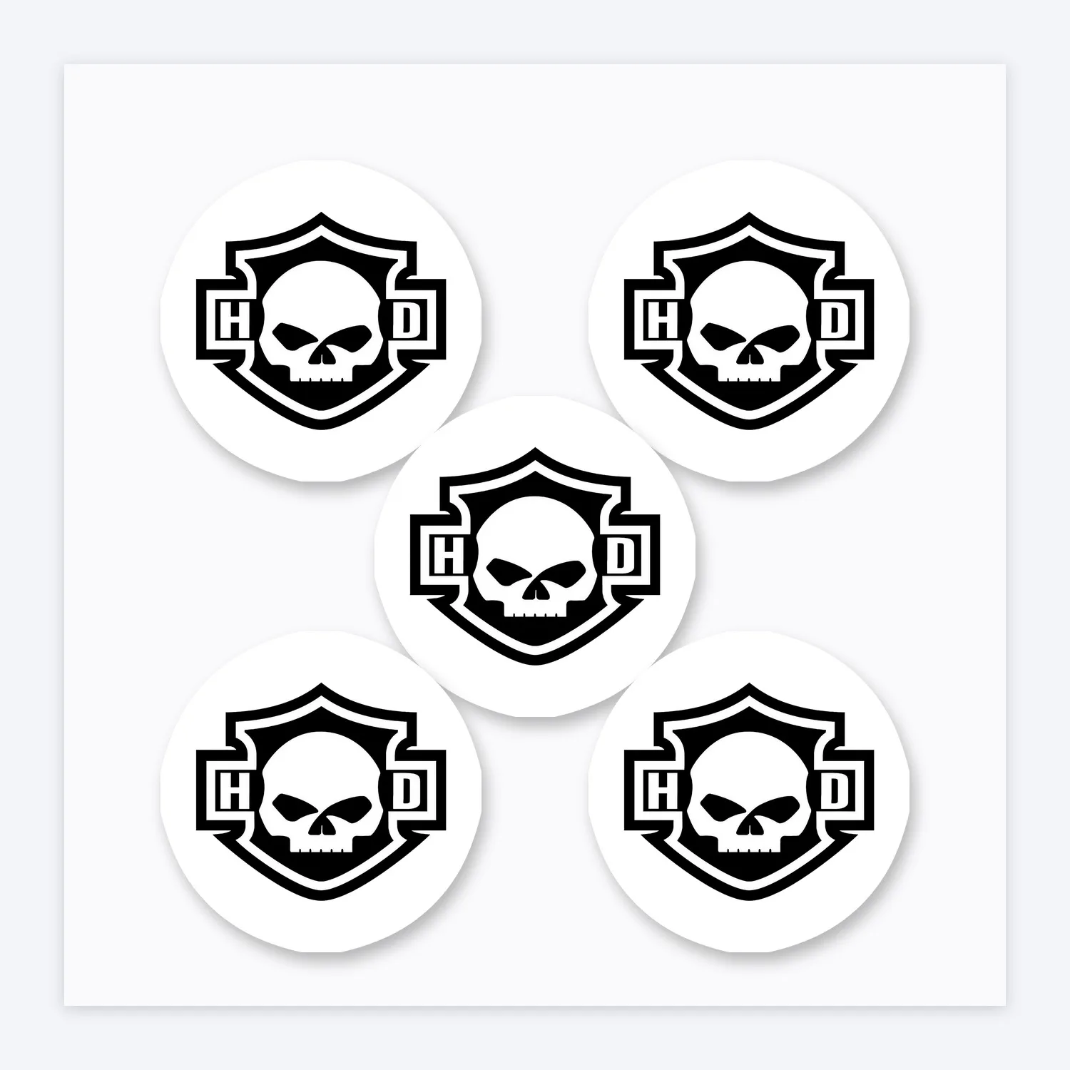 Harley Davidson Skull Aufkleber Set II