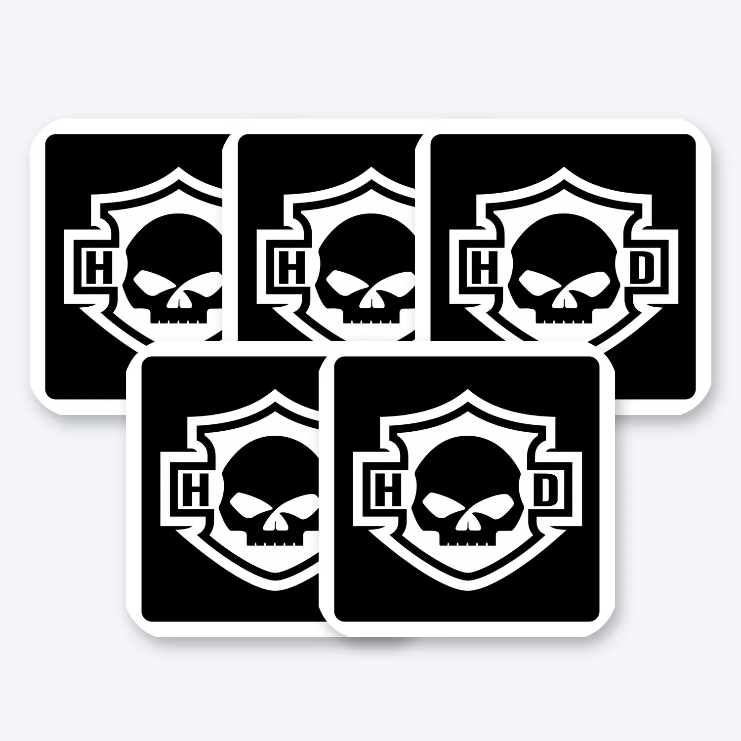 Harley Davidson Skull Aufkleber Set III