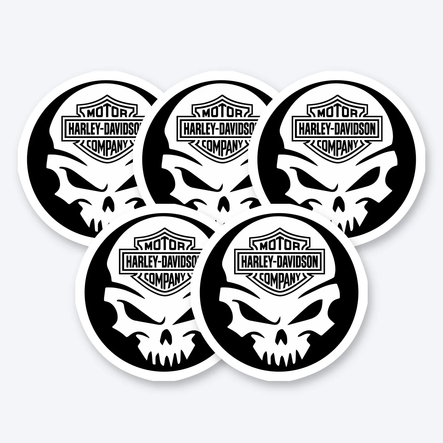 Harley Davidson Skull Aufkleber Set IV