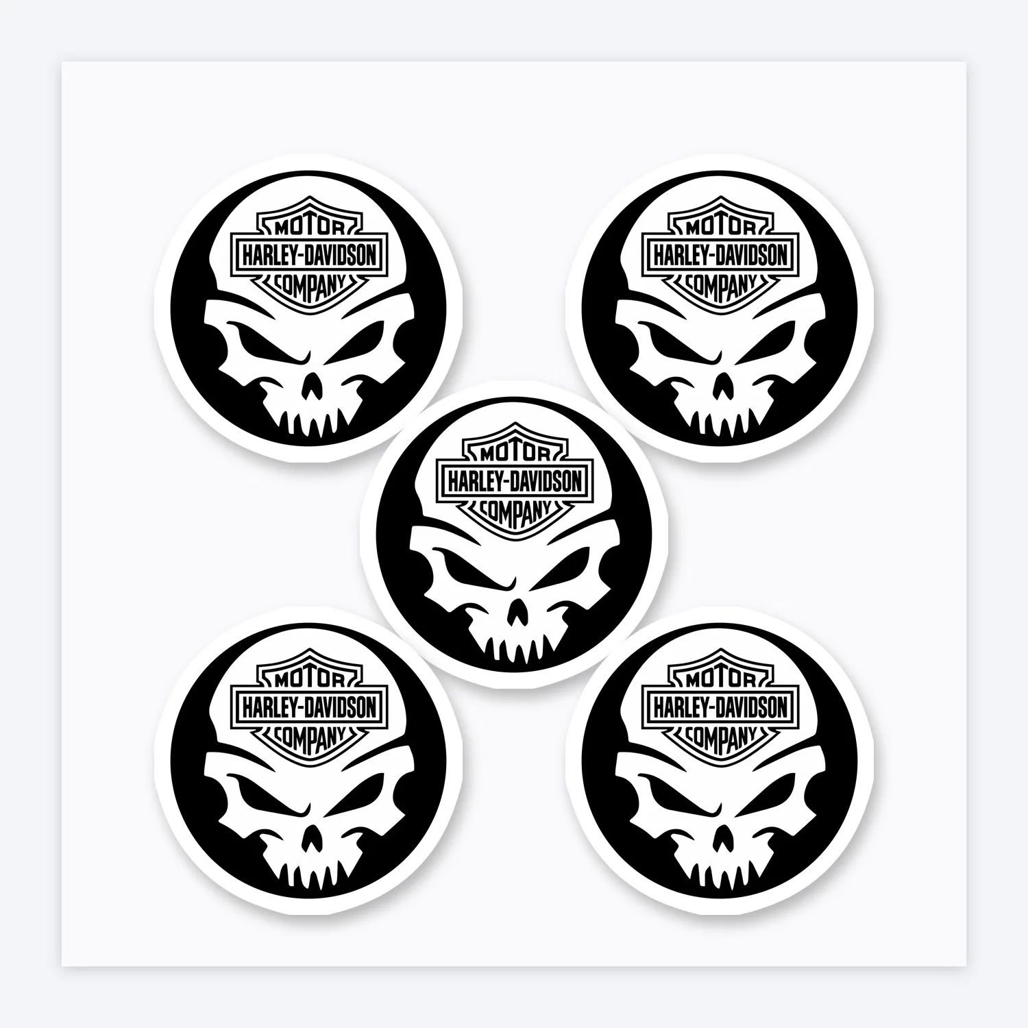 Harley Davidson Skull Aufkleber Set IV