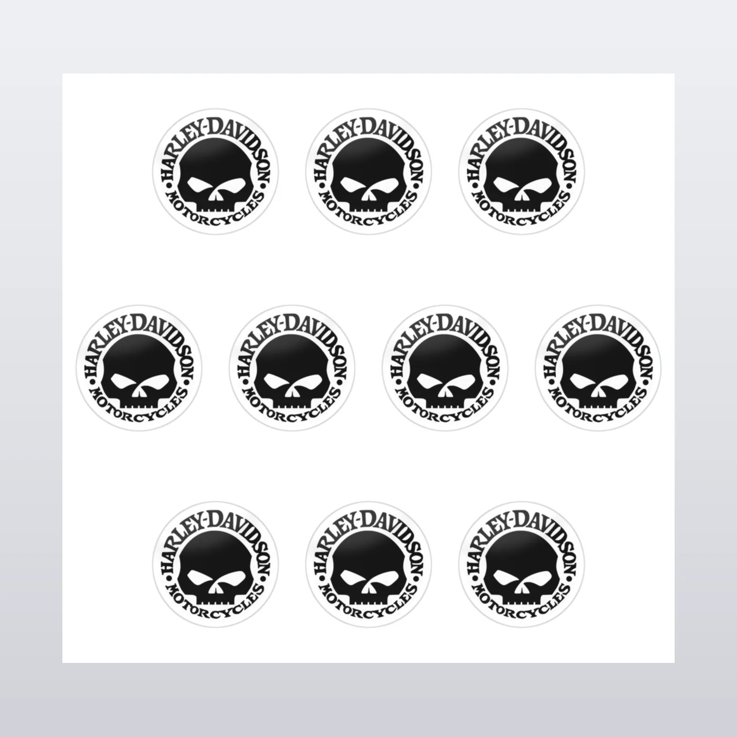 Harley-Davidson Willie G Skull Aufkleber Set I – Aufkleber auf Bogen