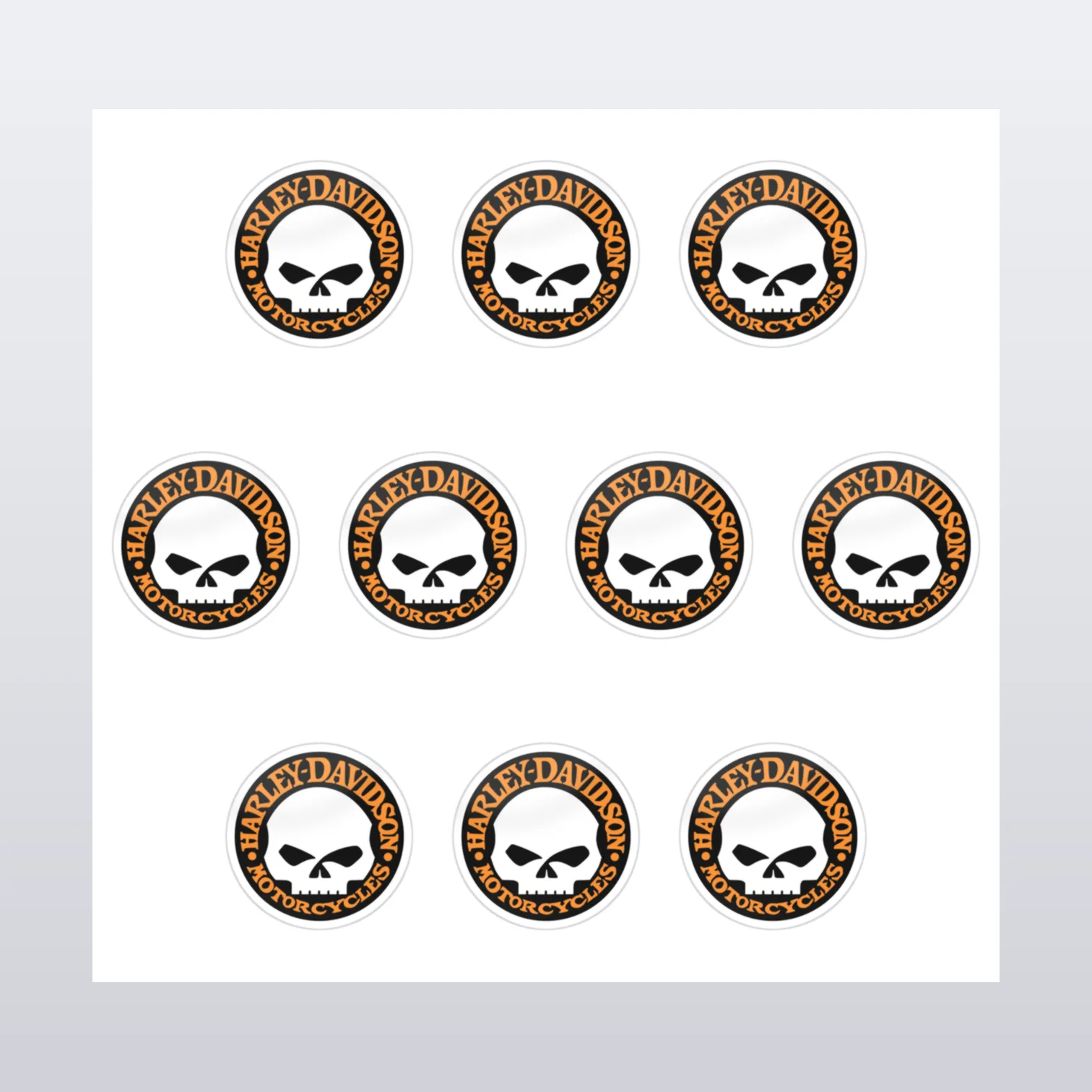Harley-Davidson Willie G Skull Aufkleber Set II – Aufkleber auf Bogen
