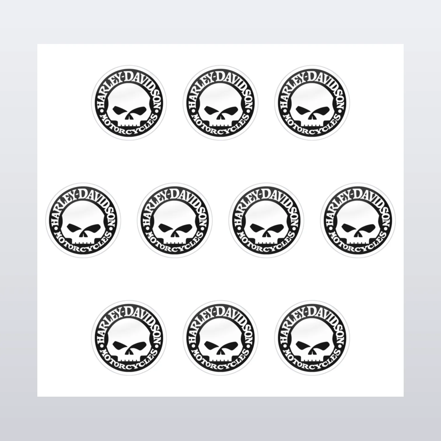 Harley-Davidson Willie G Skull Aufkleber Set III – Aufkleber auf Bogen