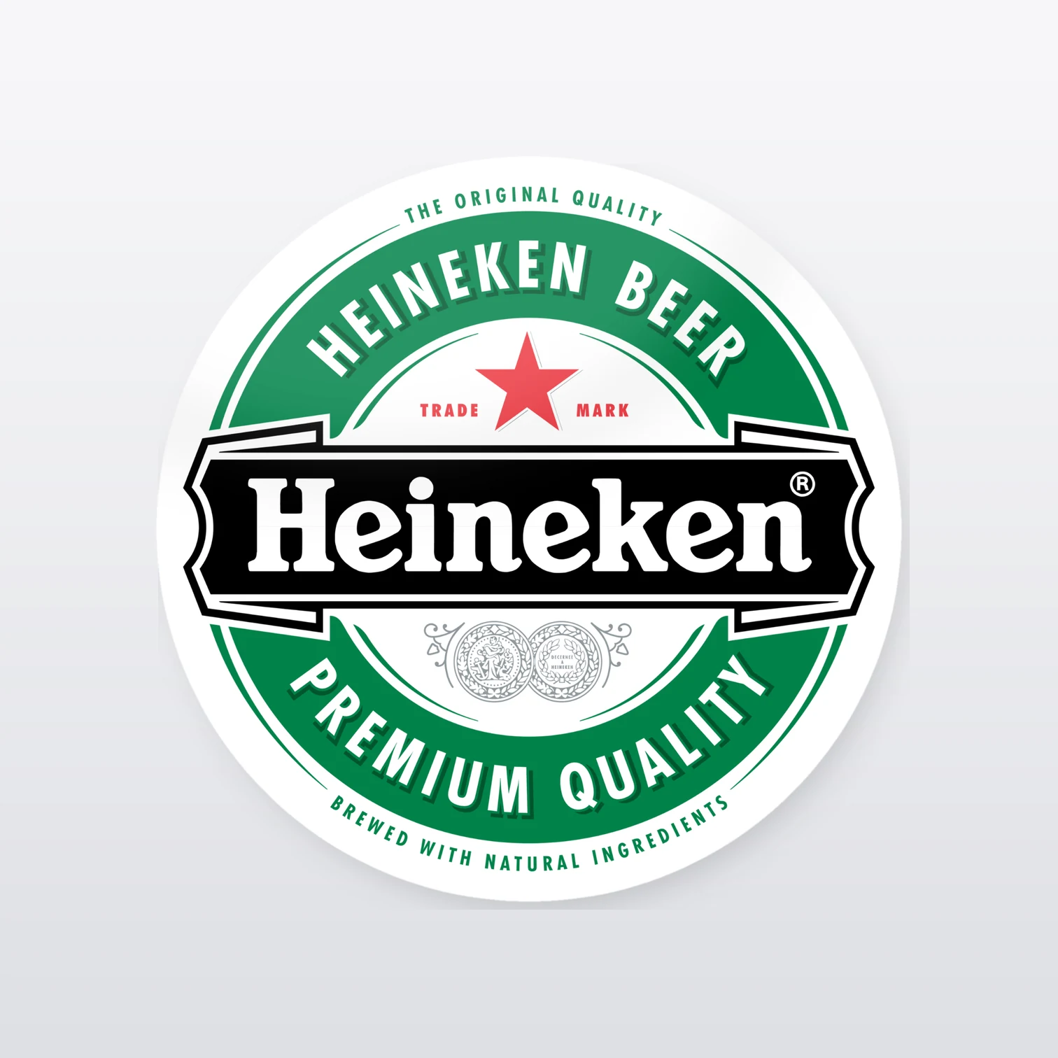 Heineken Aufkleber Set – einzelner Aufkleber in Großaufnahme