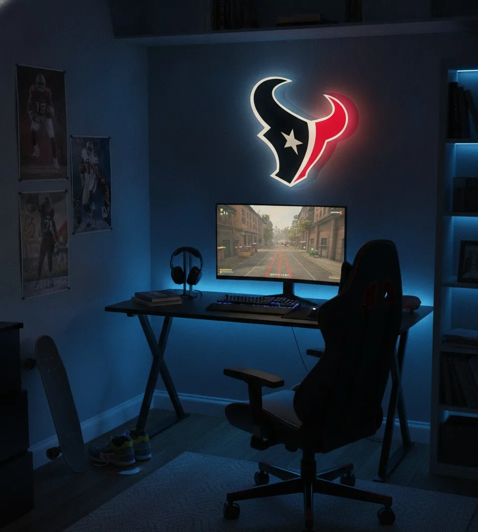 Houston Texans LED-Leuchtschild