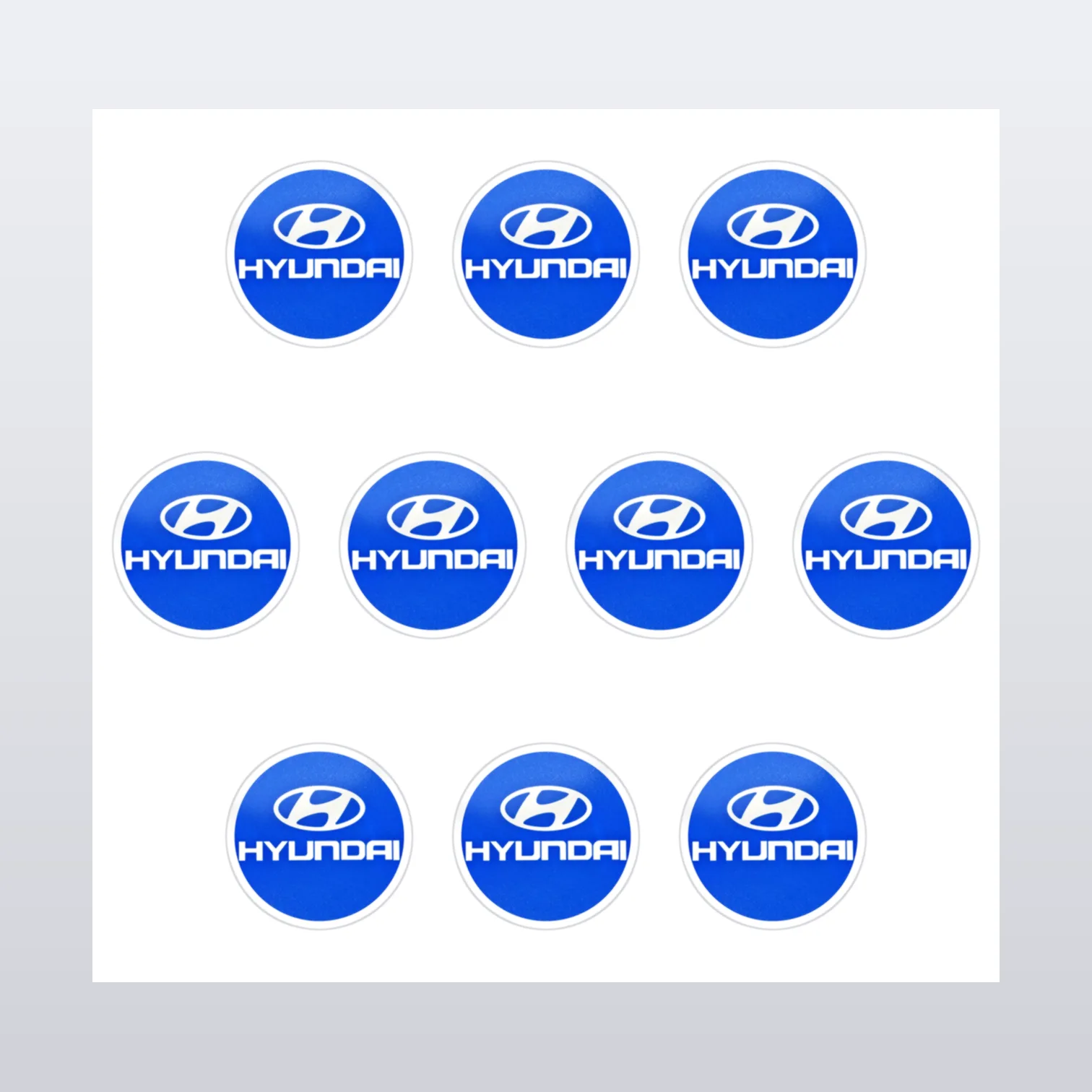 Hyundai Aufkleber Set – Aufkleber auf Bogen