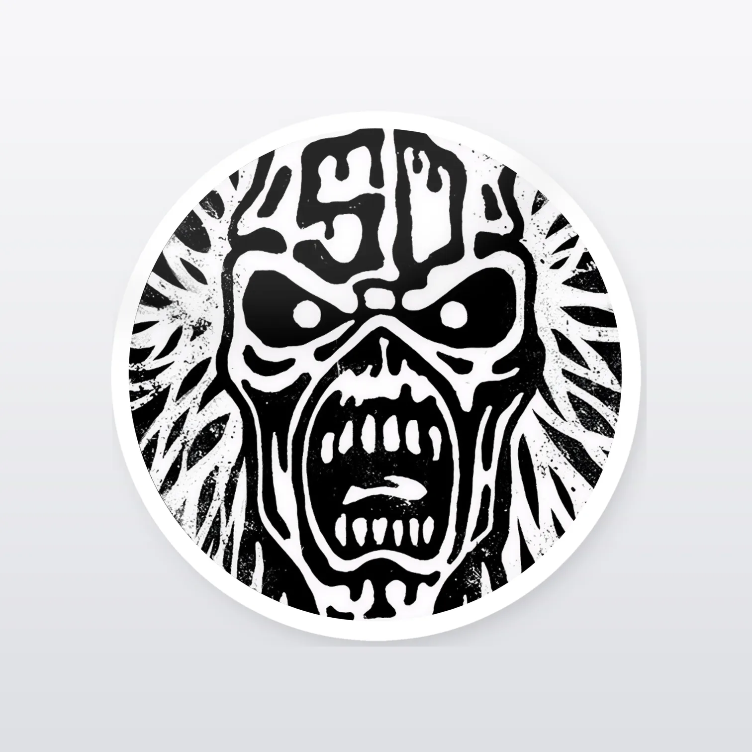 Iron Maiden Eddie Aufkleber Set – einzelner Aufkleber in Großaufnahme
