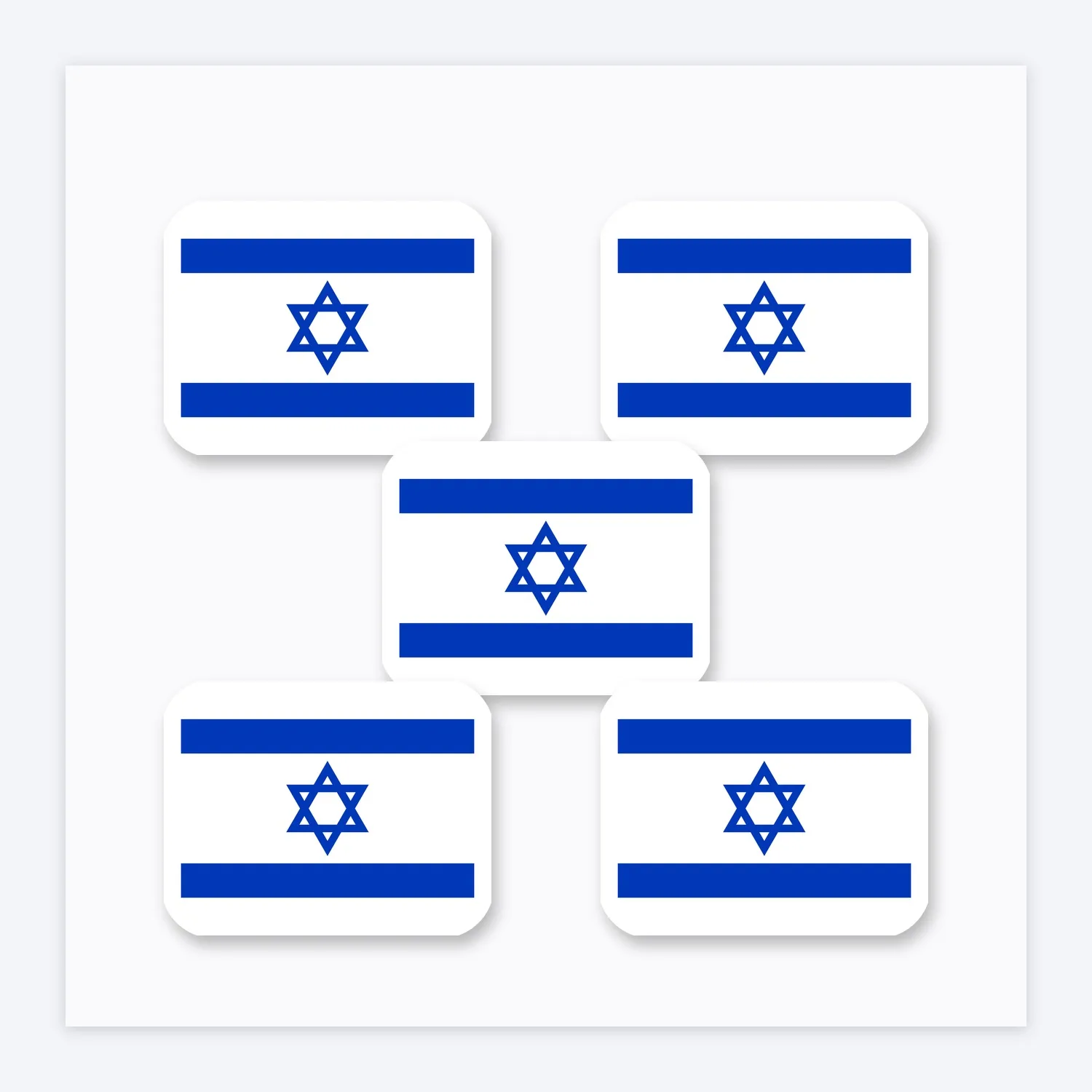 Israel Flagge Aufkleber Set