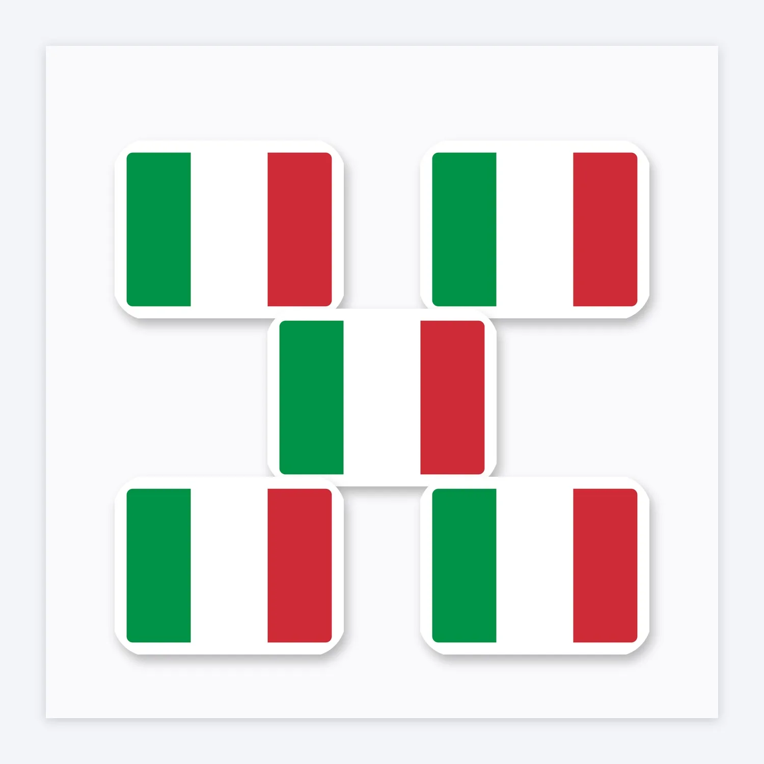 Italien Flagge Aufkleber Set