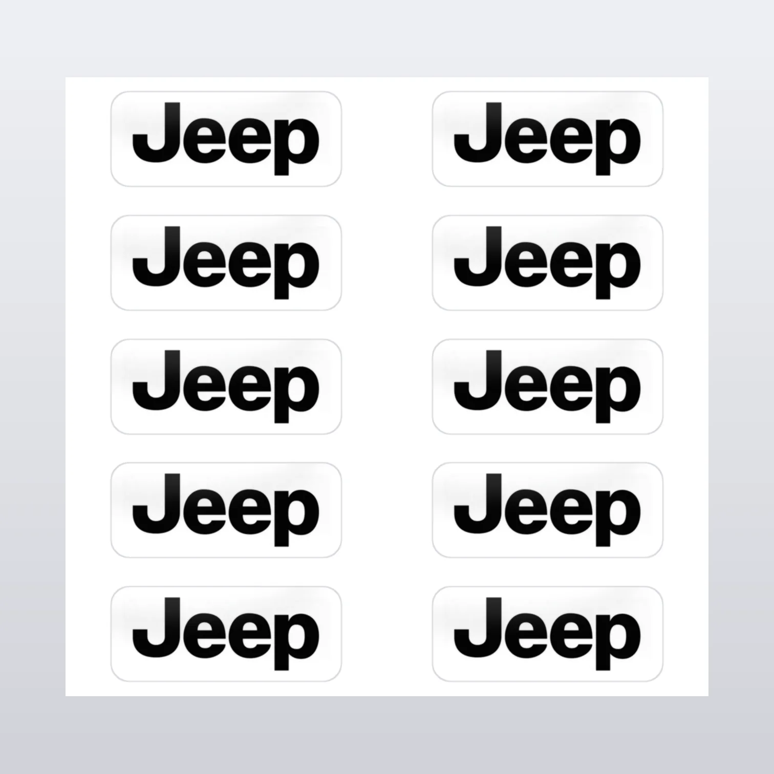 Jeep Aufkleber Set I – Aufkleber auf Bogen