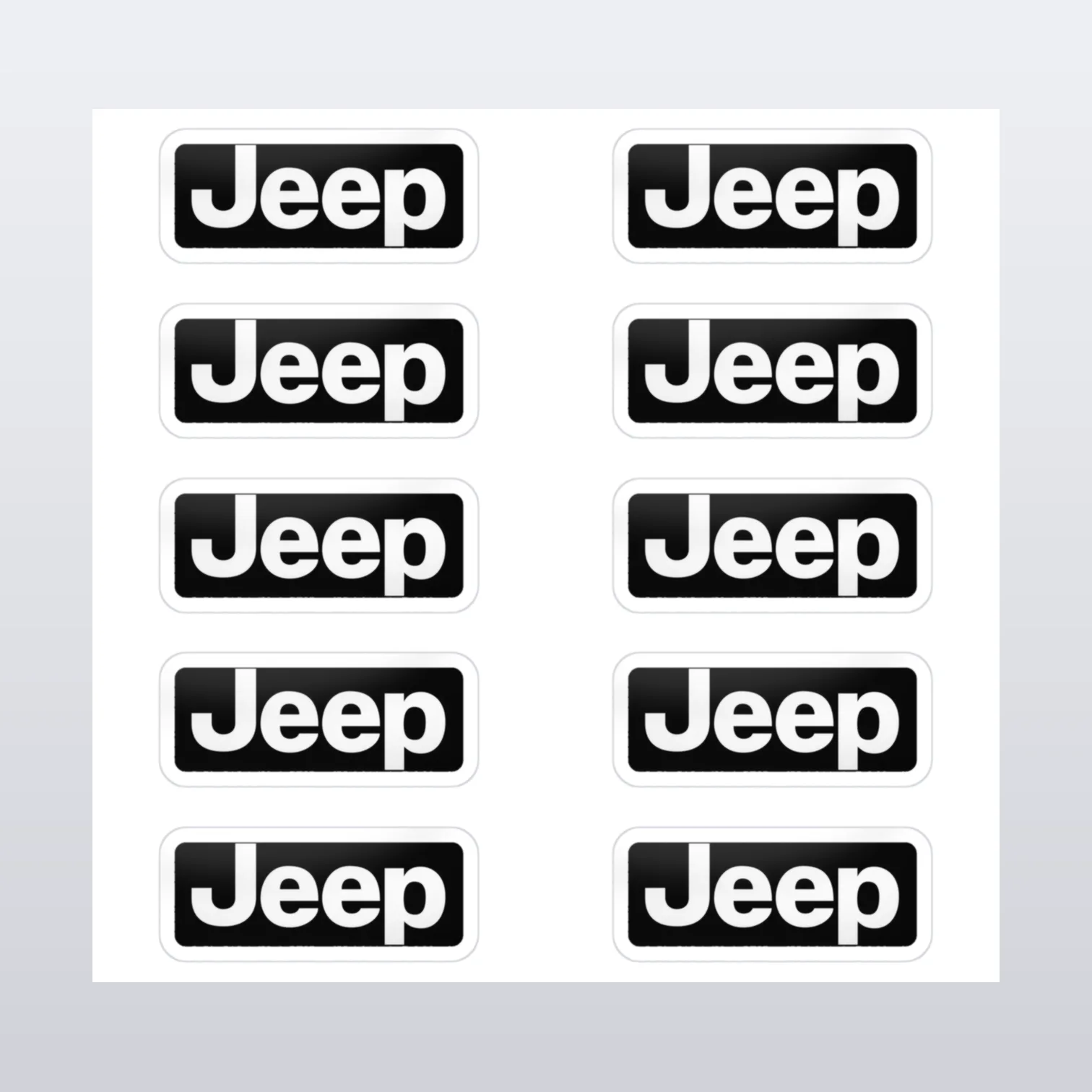 Jeep Aufkleber Set II – Aufkleber auf Bogen