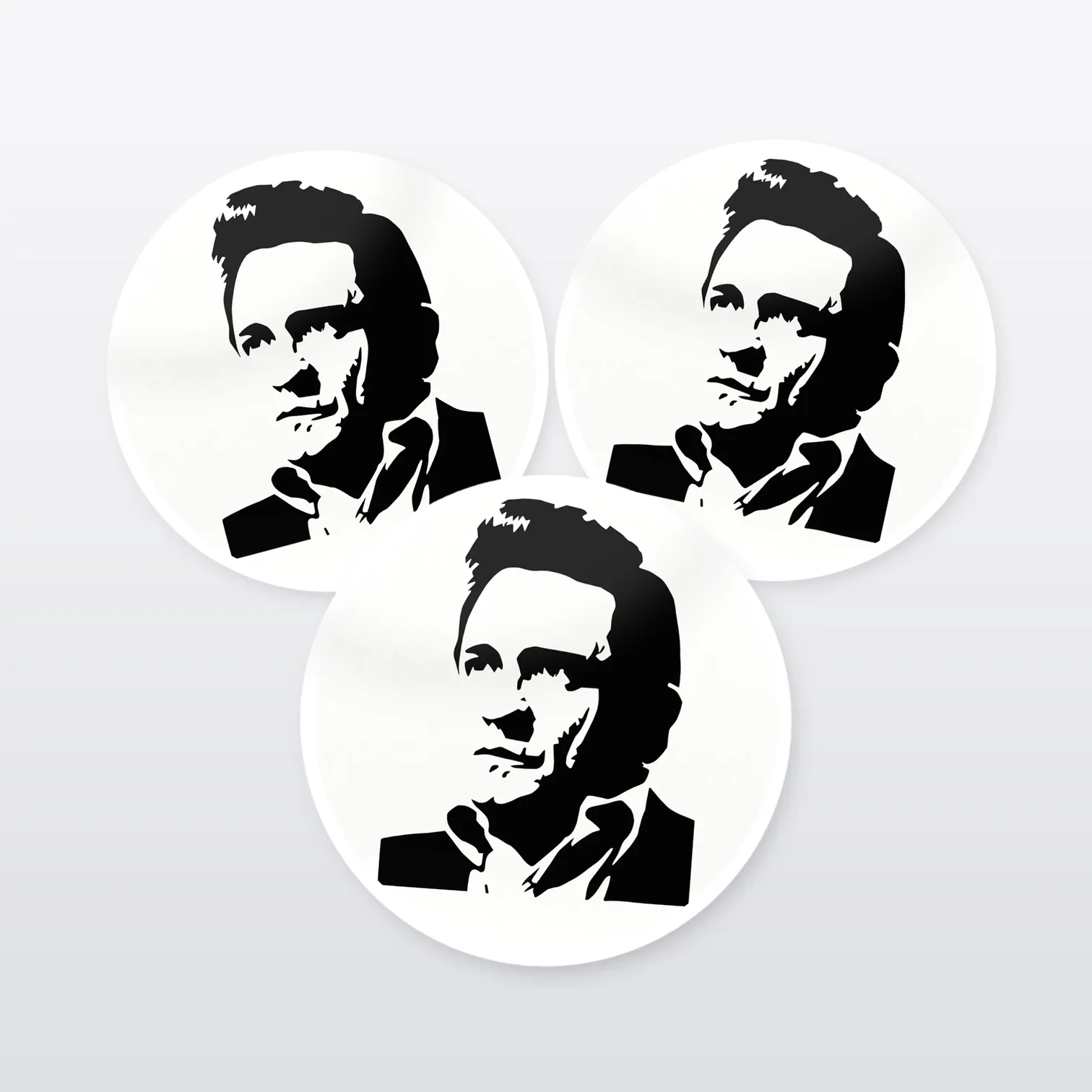 Johnny Cash Aufkleber Set – 5 Sticker