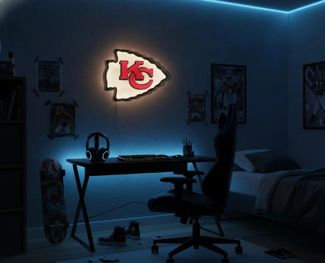 Kansas City Chiefs LED-Leuchtschild