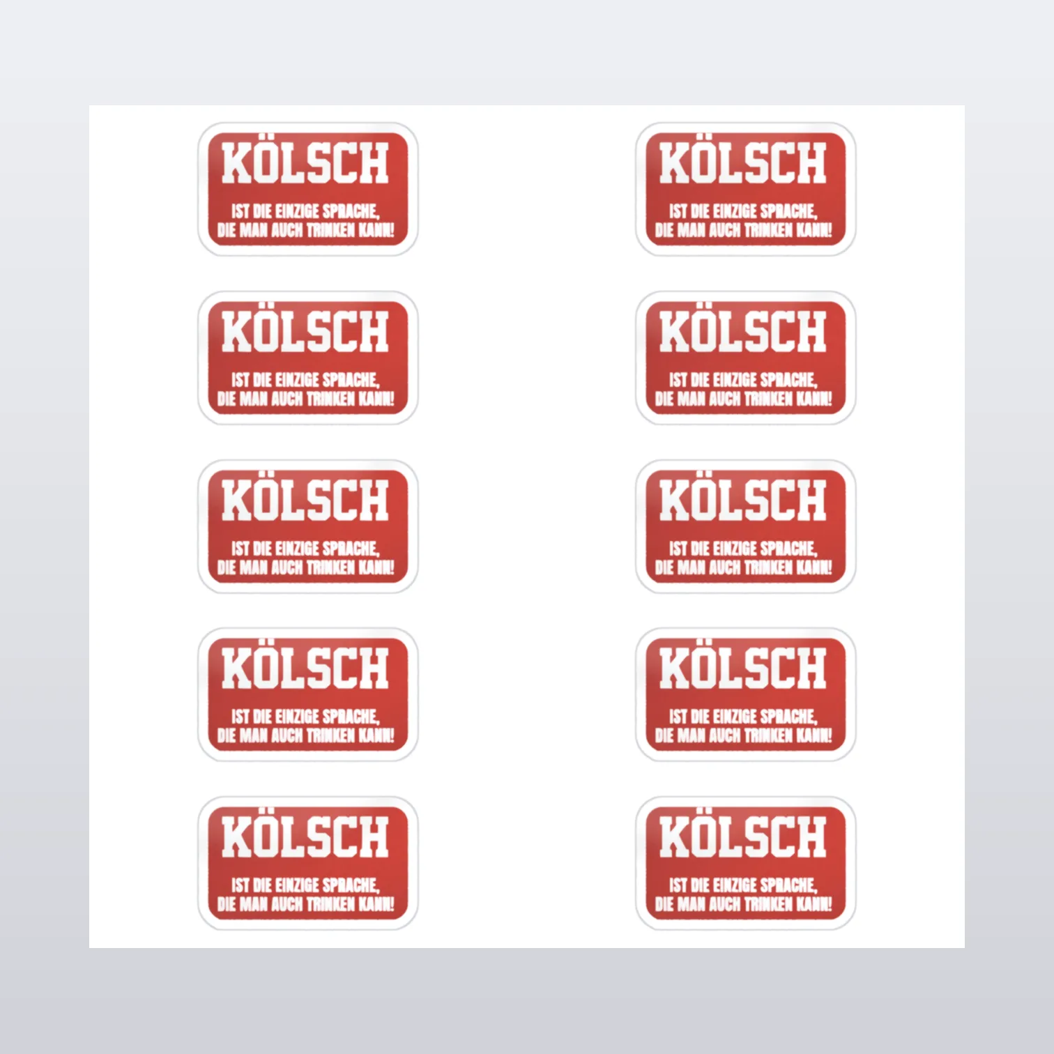 Kölsch Bier Aufkleber Set – Aufkleber auf Bogen
