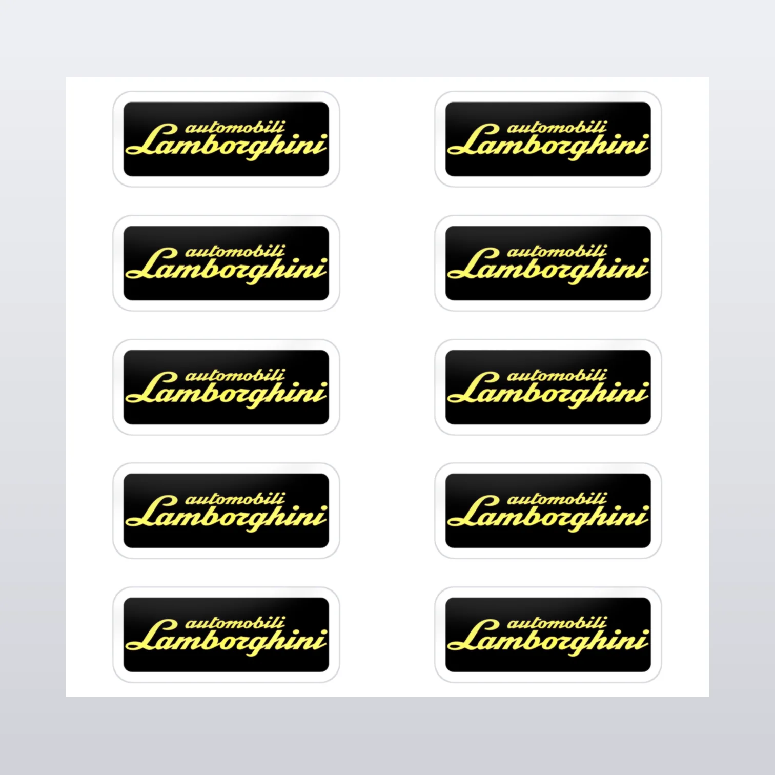 Lamborghini Automobili Aufkleber Set II – Aufkleber auf Bogen