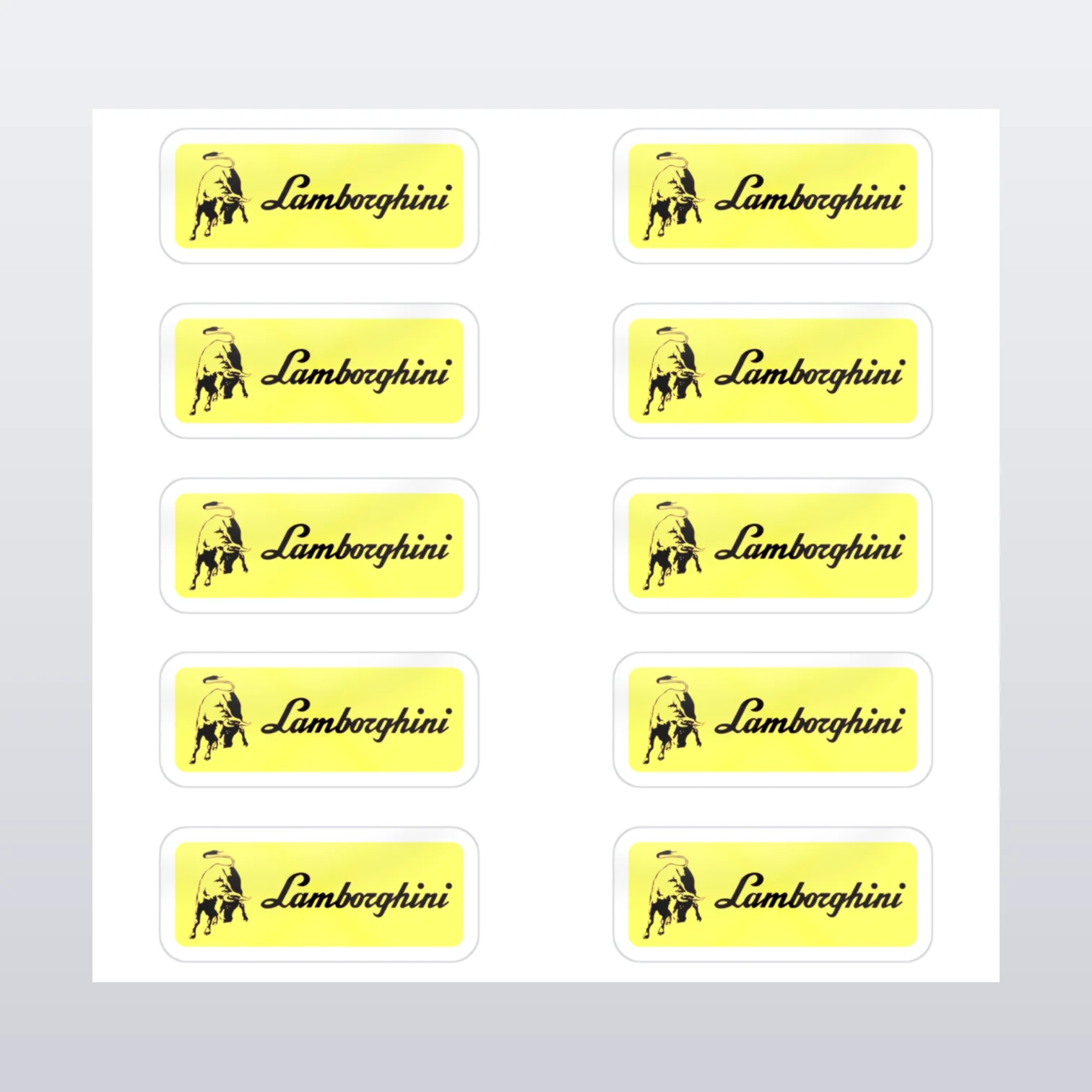 Lamborghini Logo Aufkleber Set – Aufkleber auf Bogen