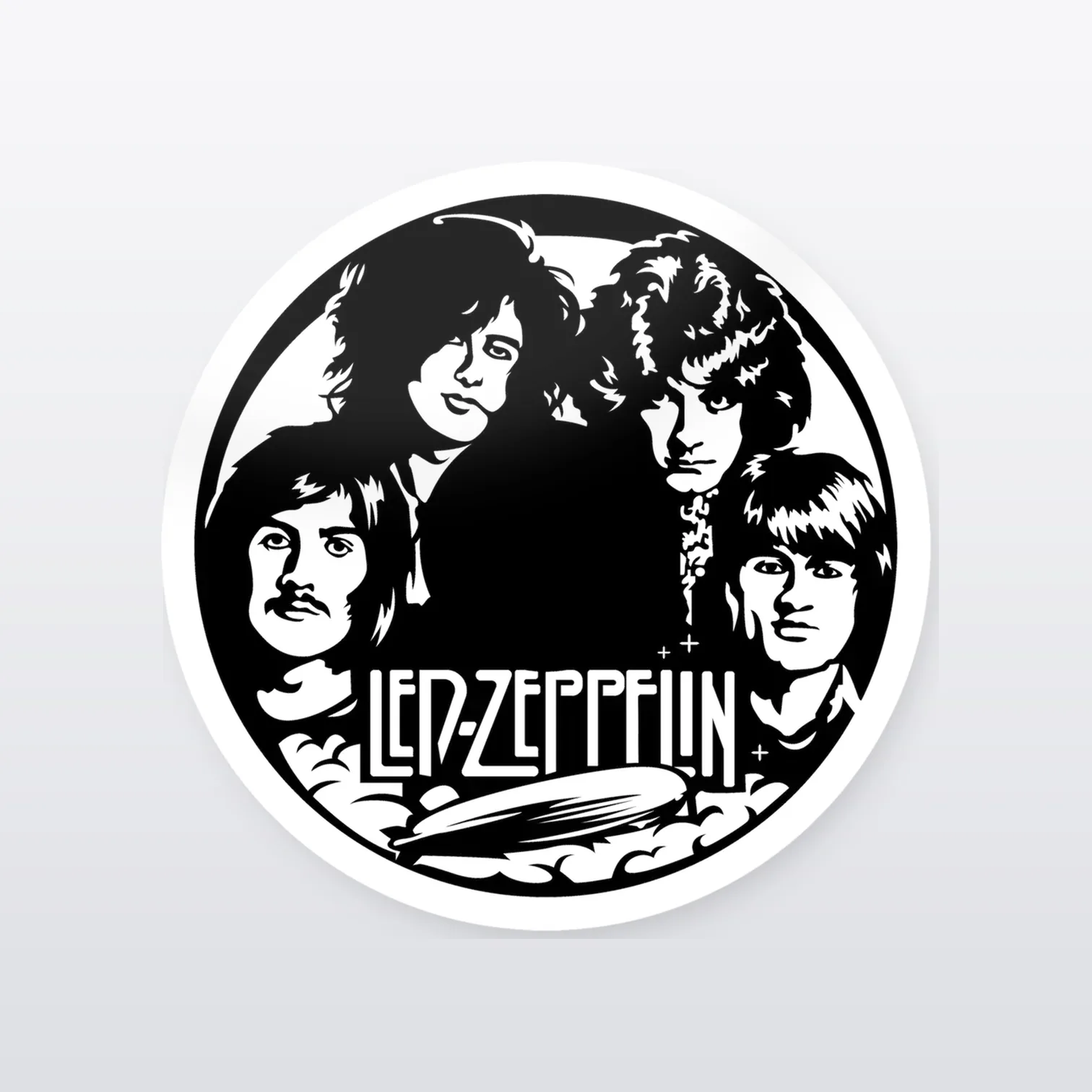 Led Zeppelin Aufkleber Set I – einzelner Aufkleber in Großaufnahme