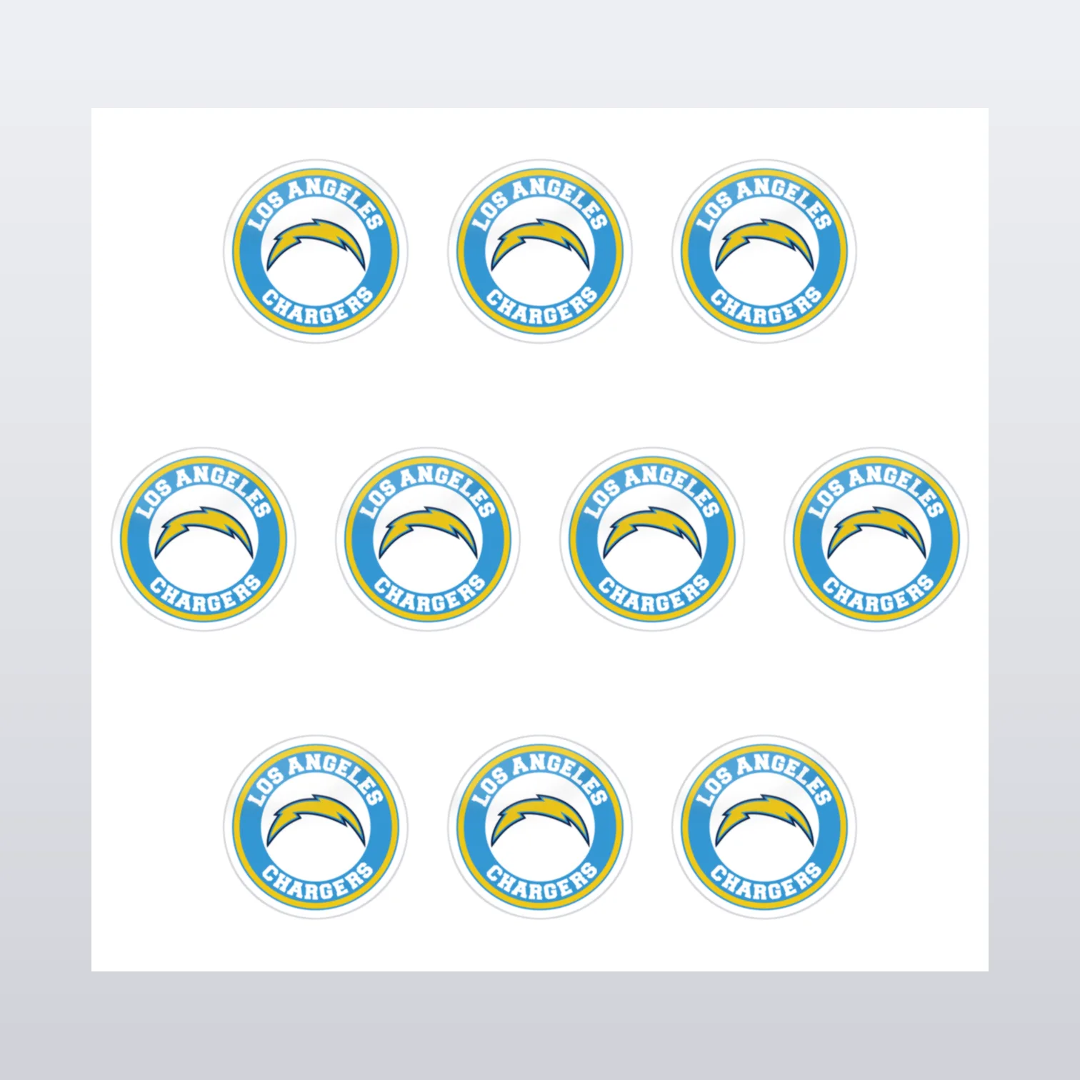 Los Angeles Chargers Aufkleber Set
