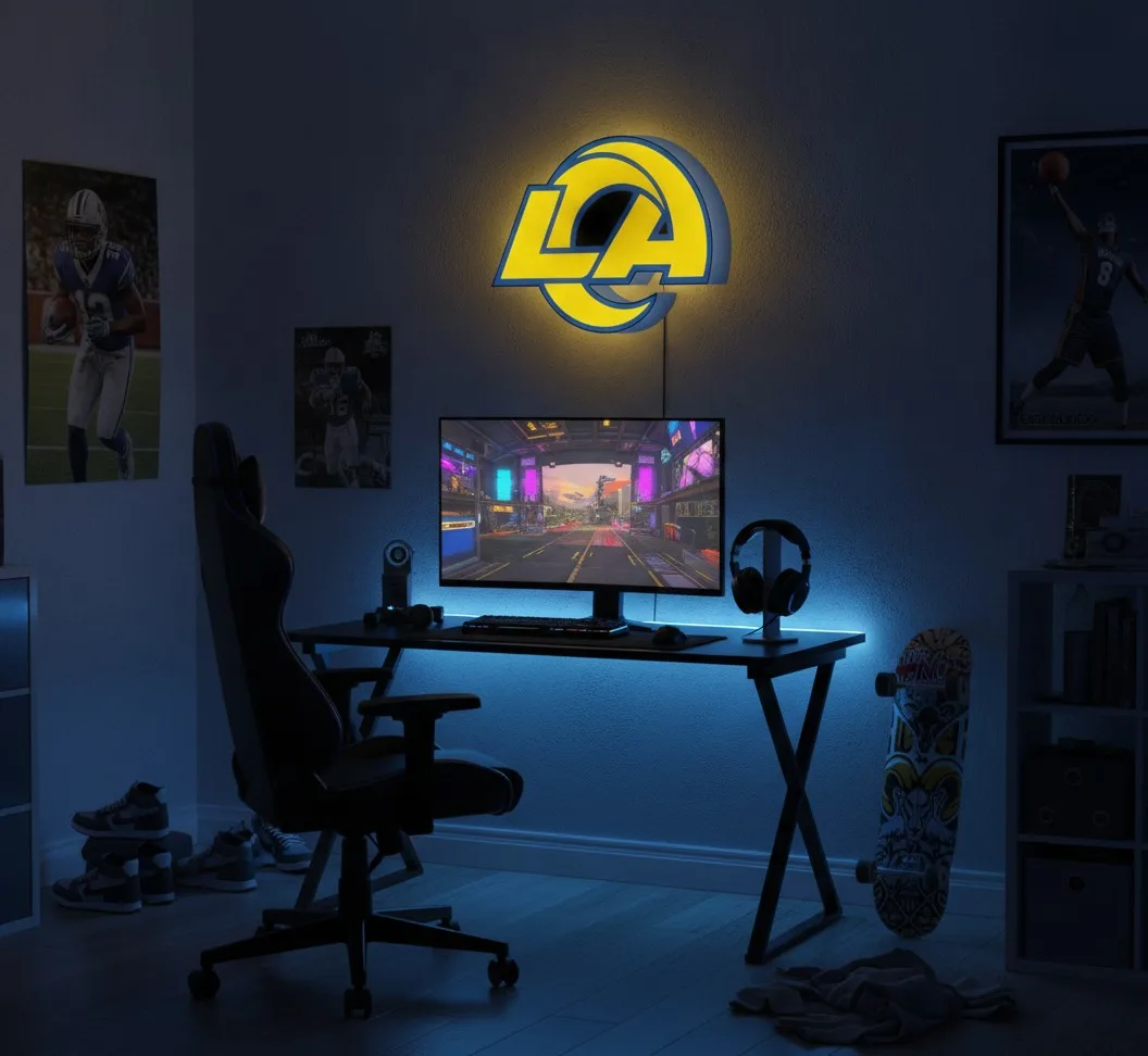 Los Angeles Rams LED-Leuchtschild