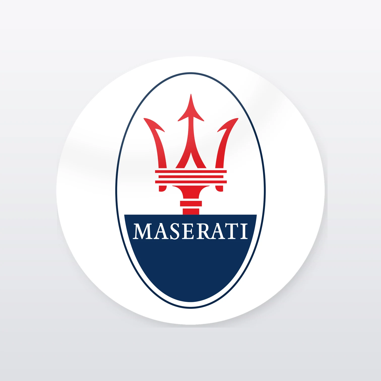 Maserati Aufkleber Set – einzelner Aufkleber in Großaufnahme