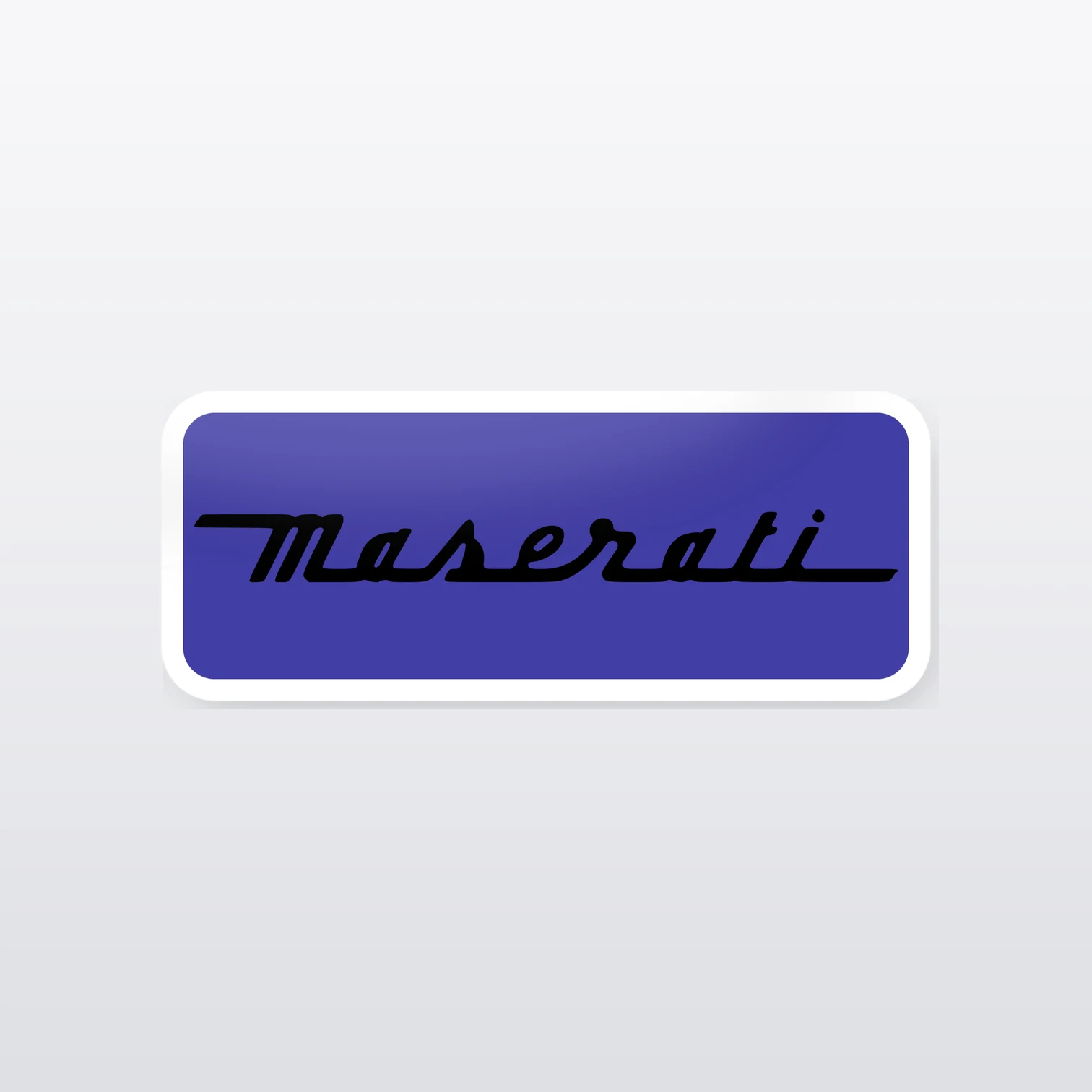 Maserati Logo Aufkleber Set – einzelner Aufkleber in Großaufnahme