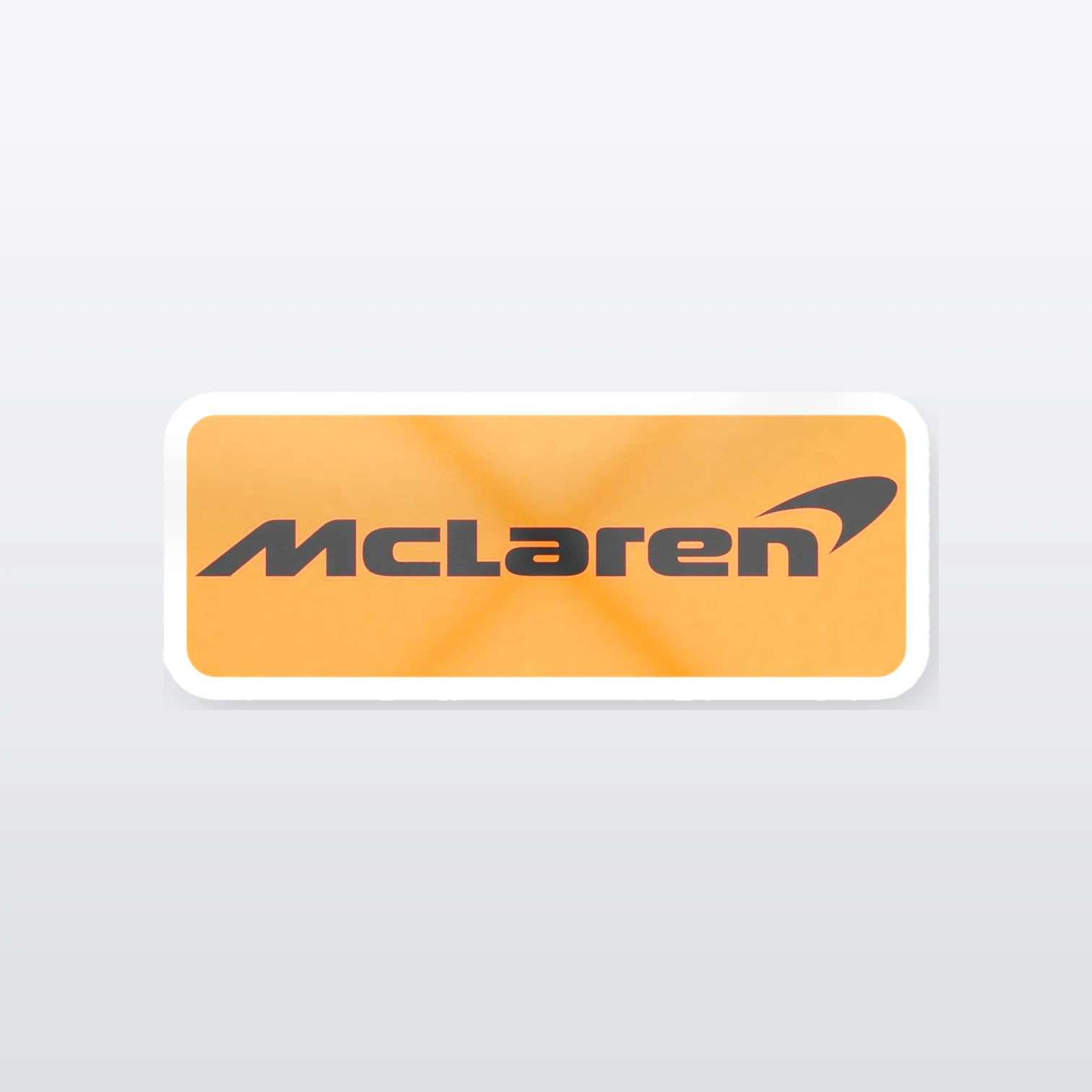 McLaren Aufkleber Set orange – einzelner Aufkleber in Großaufnahme