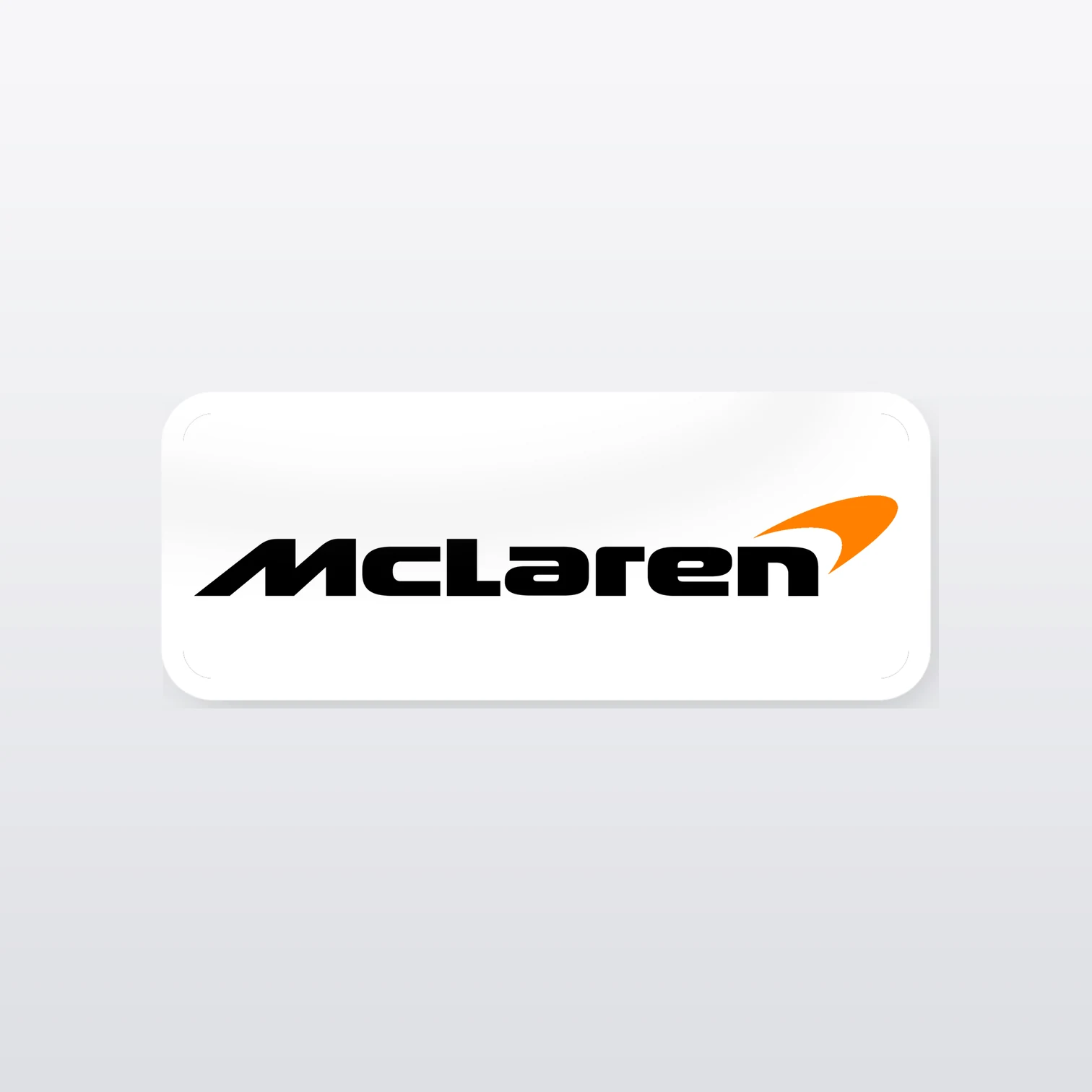 McLaren Aufkleber Set weiss – einzelner Aufkleber in Großaufnahme