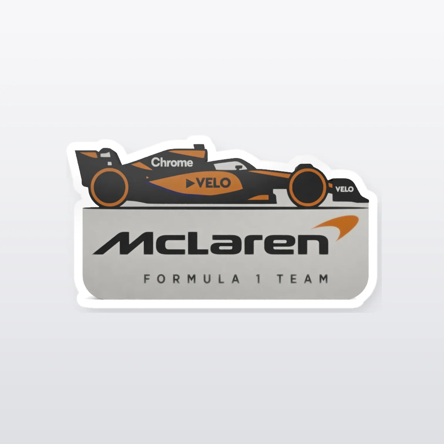 McLaren Formula 1 Team Aufkleber Set – einzelner Aufkleber in Großaufnahme