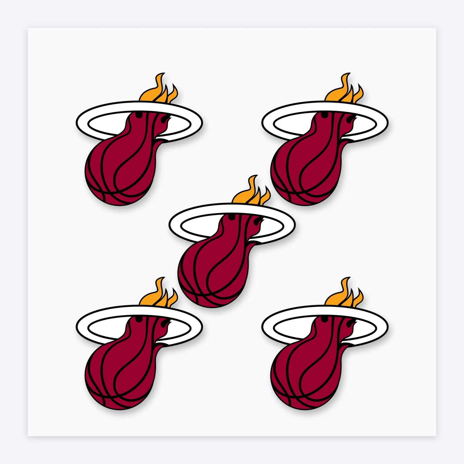 Miami Heat NBA Aufkleber Set