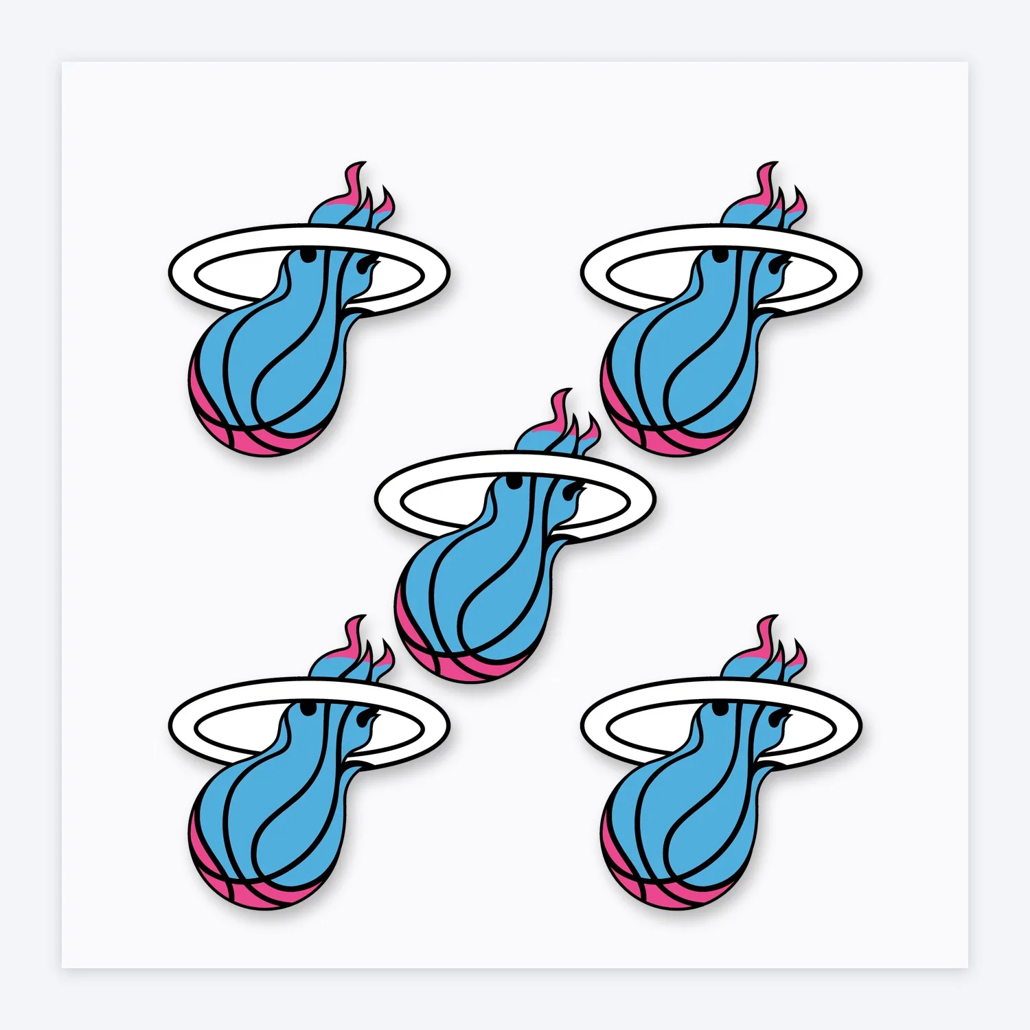 Miami Heat Vice NBA Aufkleber Set