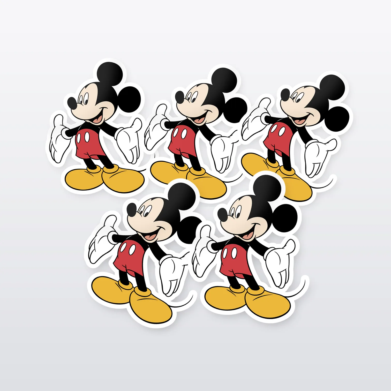 Mickey Mouse Aufkleber Set – 5 Sticker