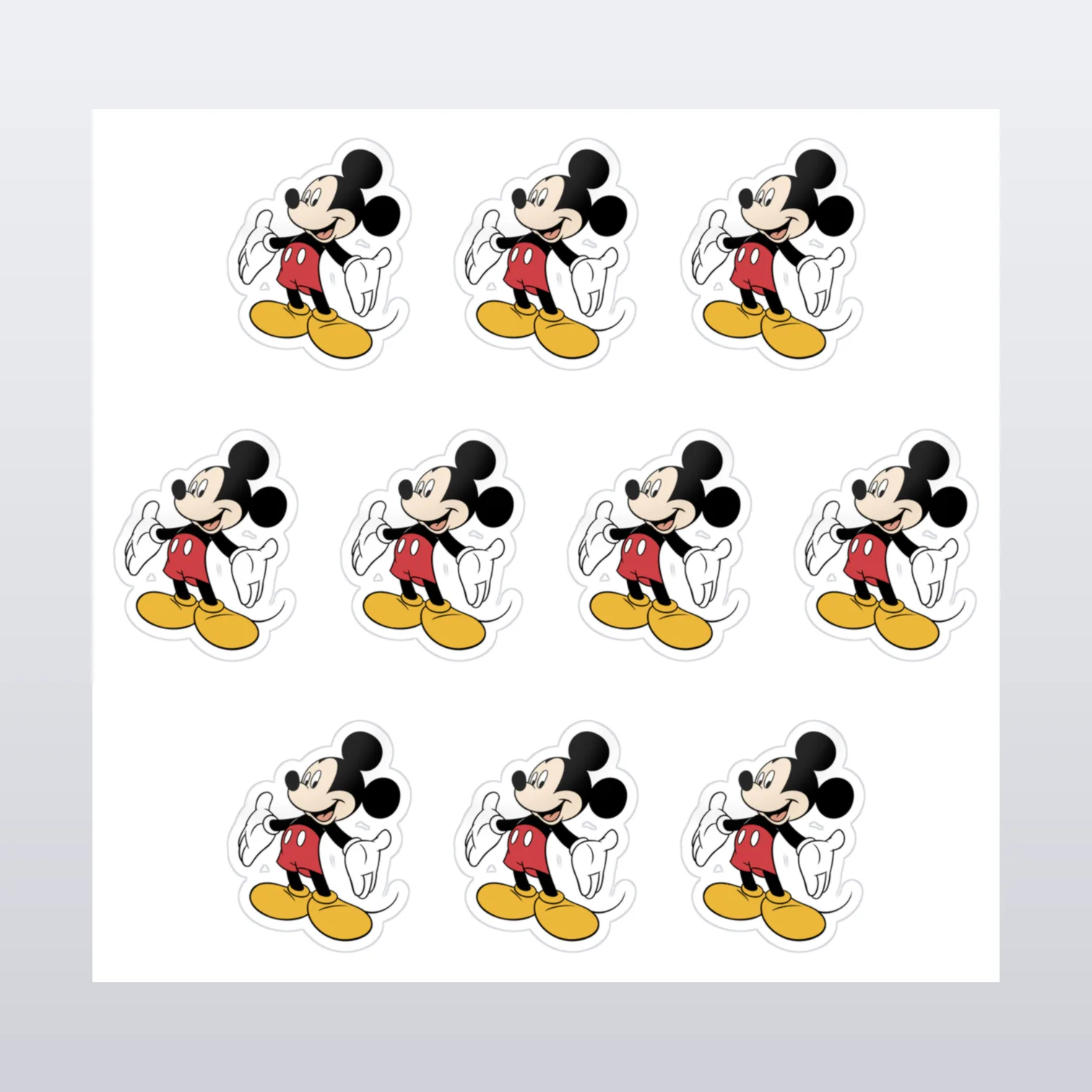 Mickey Mouse Aufkleber Set – Aufkleber auf Bogen