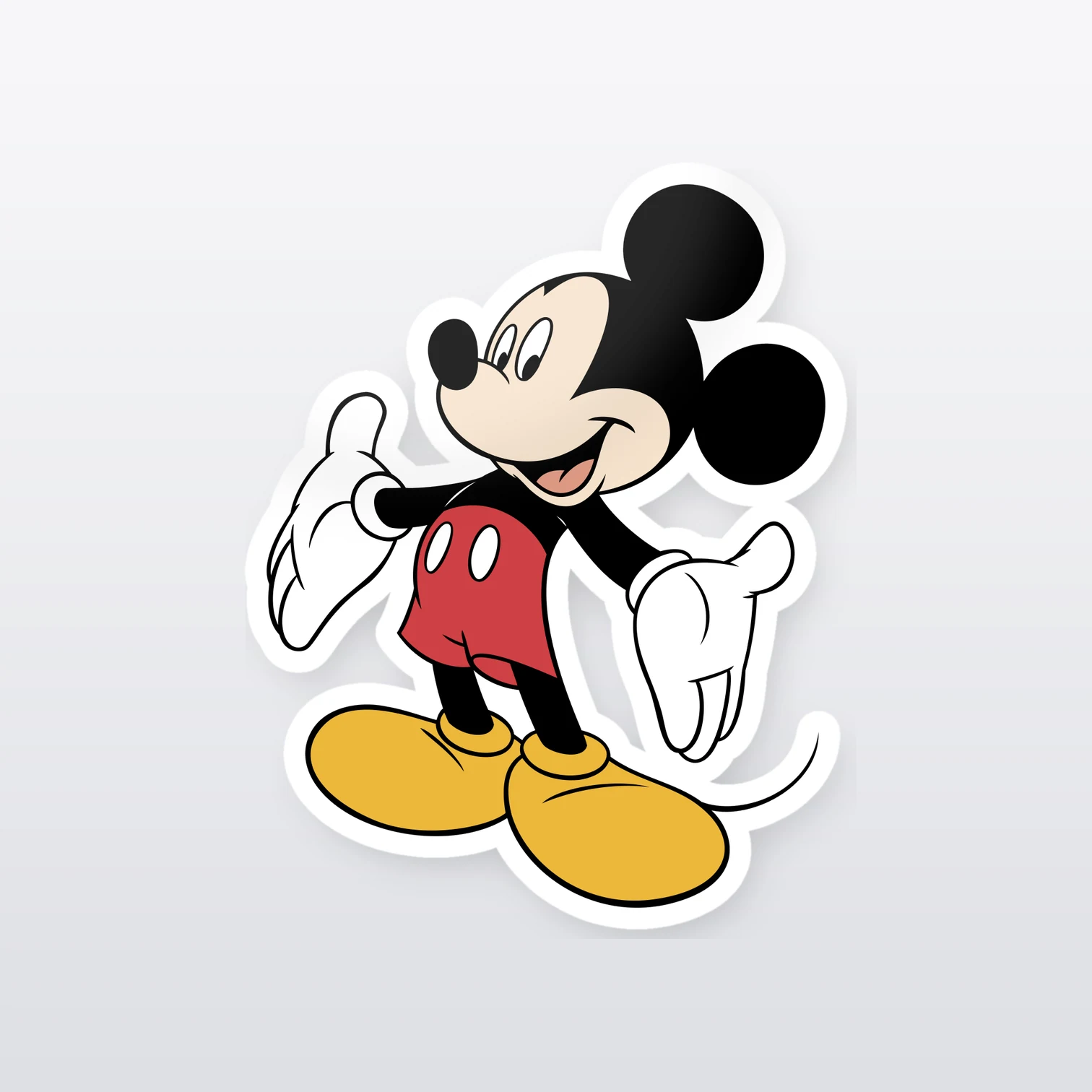 Mickey Mouse Aufkleber Set – einzelner Aufkleber in Großaufnahme